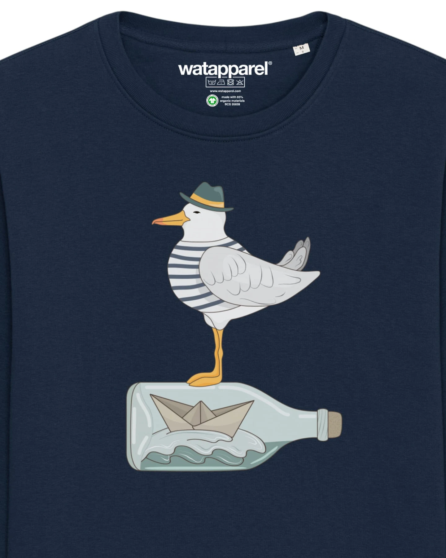 Watapparel Sweatshirt Möwe mit Hut – Ansicht 3