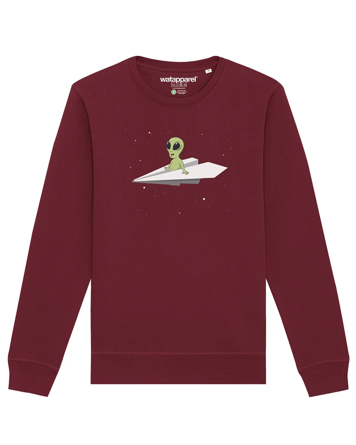 Watapparel Sweatshirt Alien on a paper plane