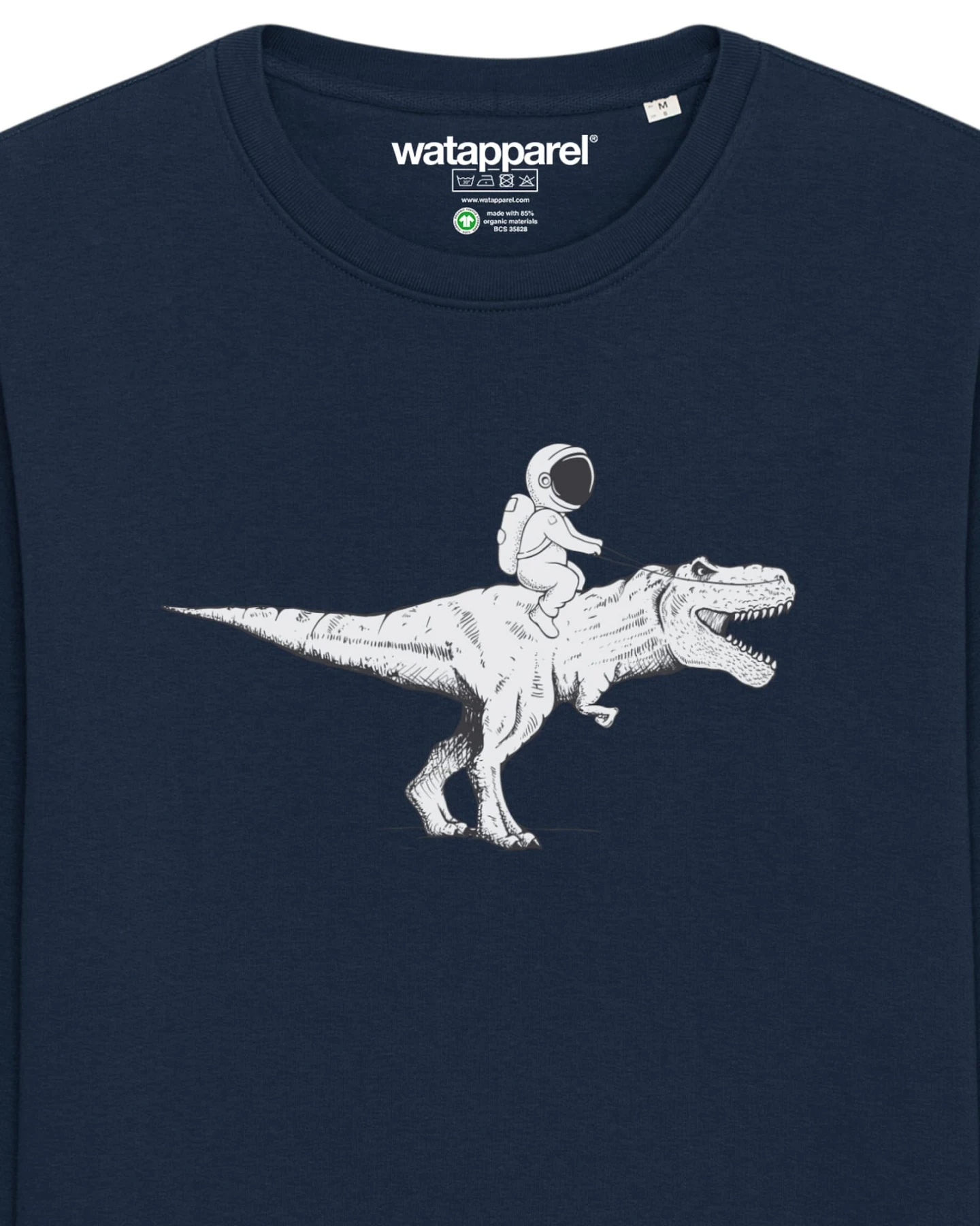 Watapparel Sweatshirt Astronaut on T-Rex – Ansicht 3