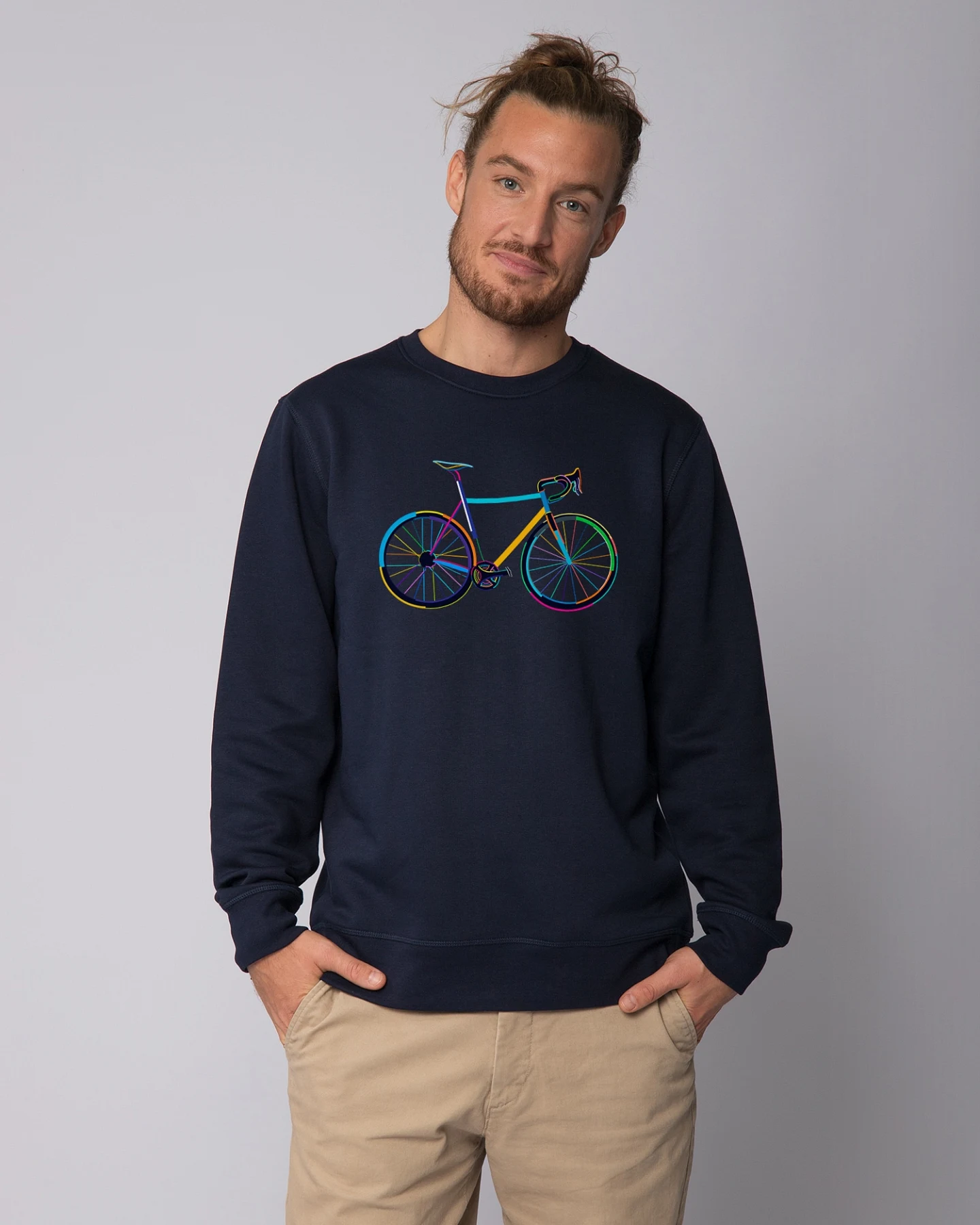 Watapparel Sweatshirt Fahrrad by night – Ansicht 2