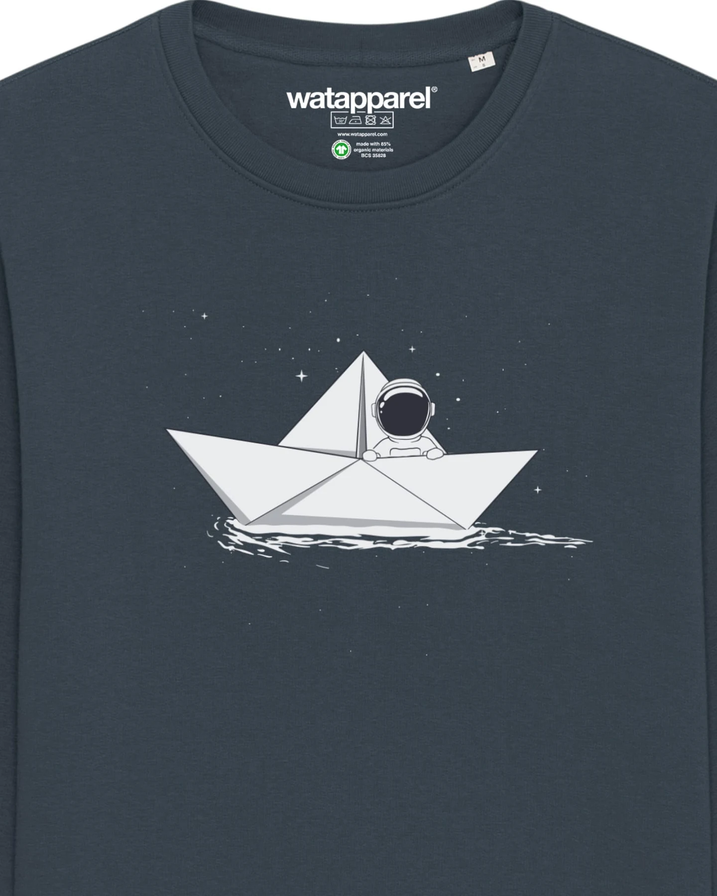 Watapparel Sweatshirt Astronaut in paper boat – Ansicht 3