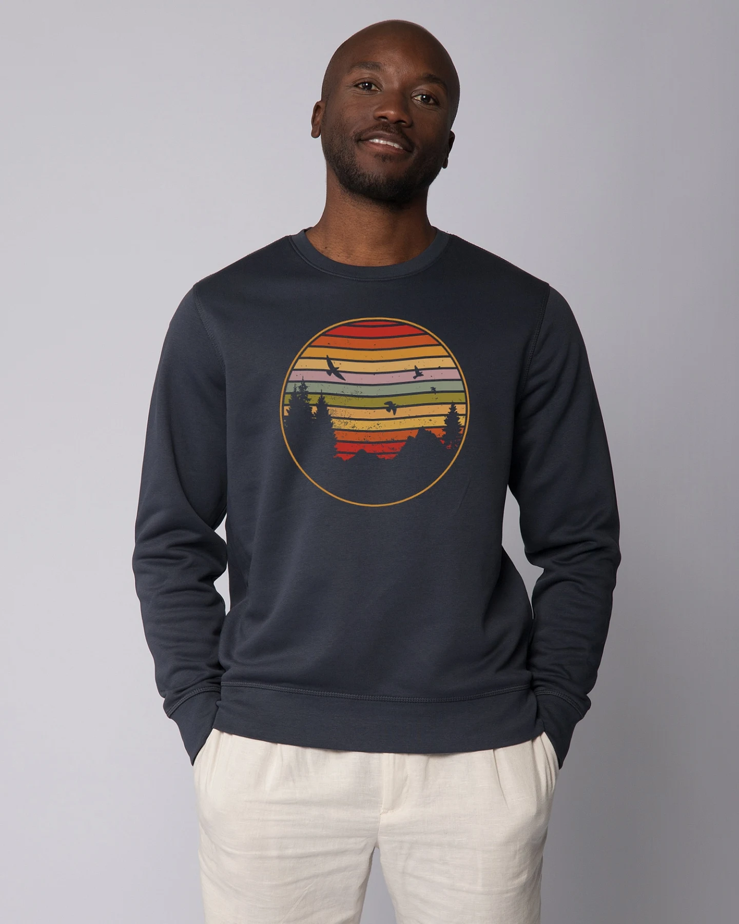 Watapparel Sweatshirt Sunset Berge & Tannen – Ansicht 2