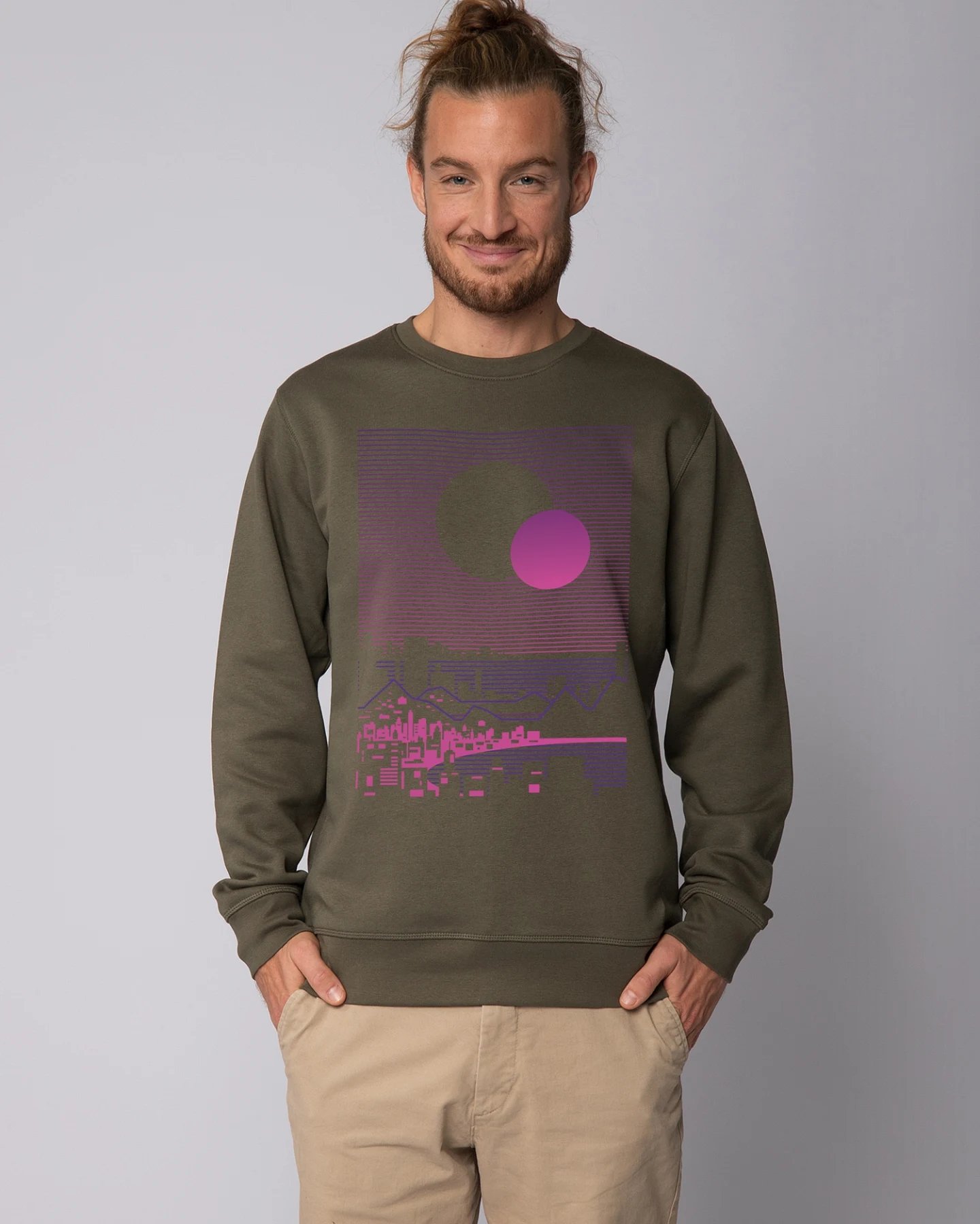 Watapparel Sweatshirt Sun and Moon Skyline – Ansicht 2