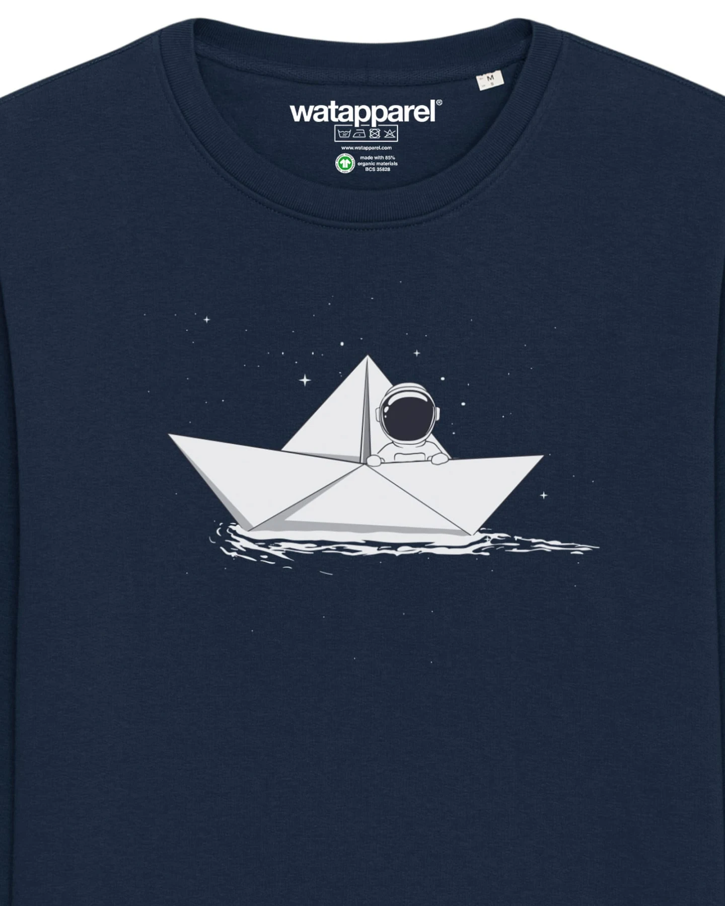 Watapparel Sweatshirt Astronaut in paper boat – Ansicht 3