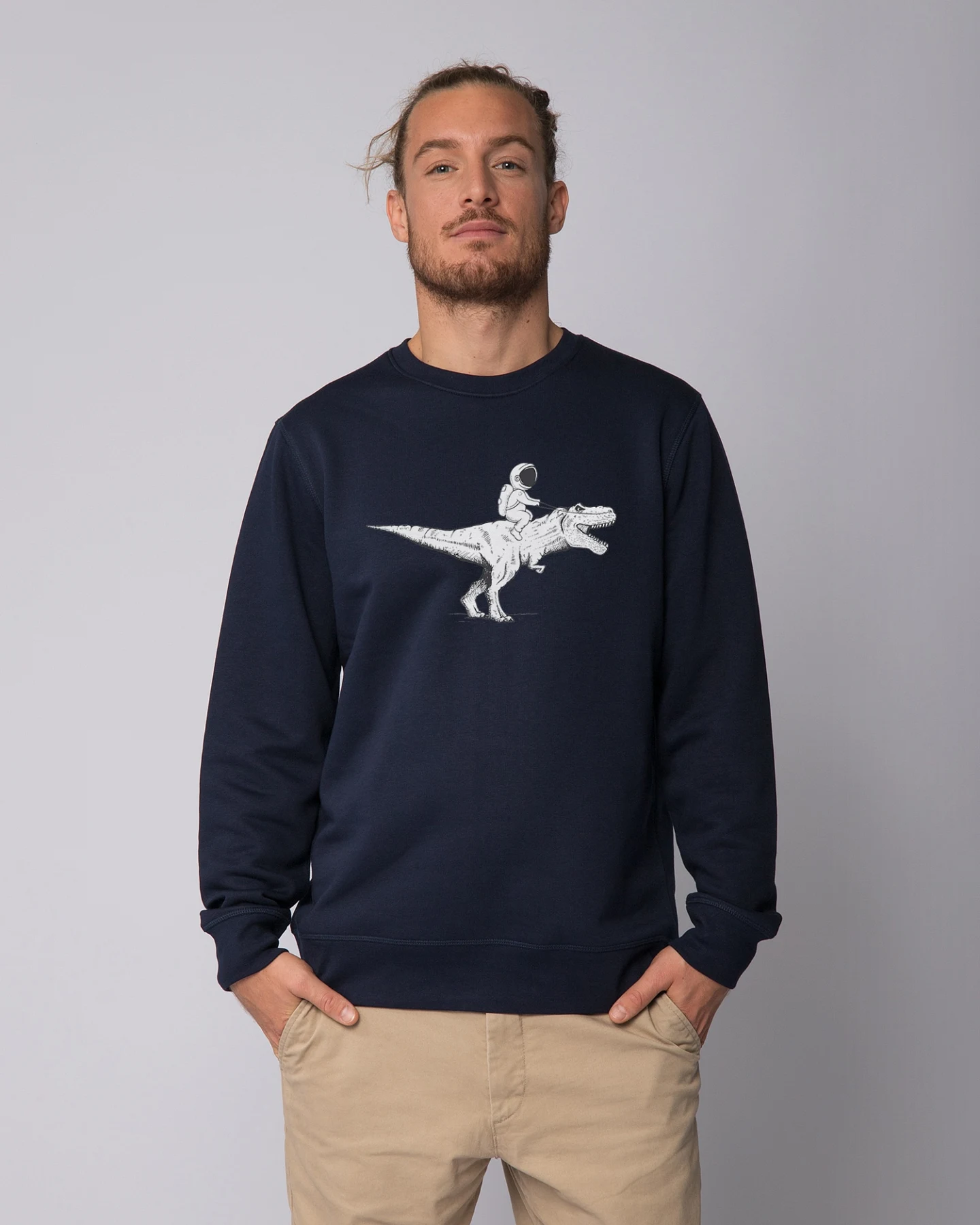 Watapparel Sweatshirt Astronaut on T-Rex – Ansicht 2