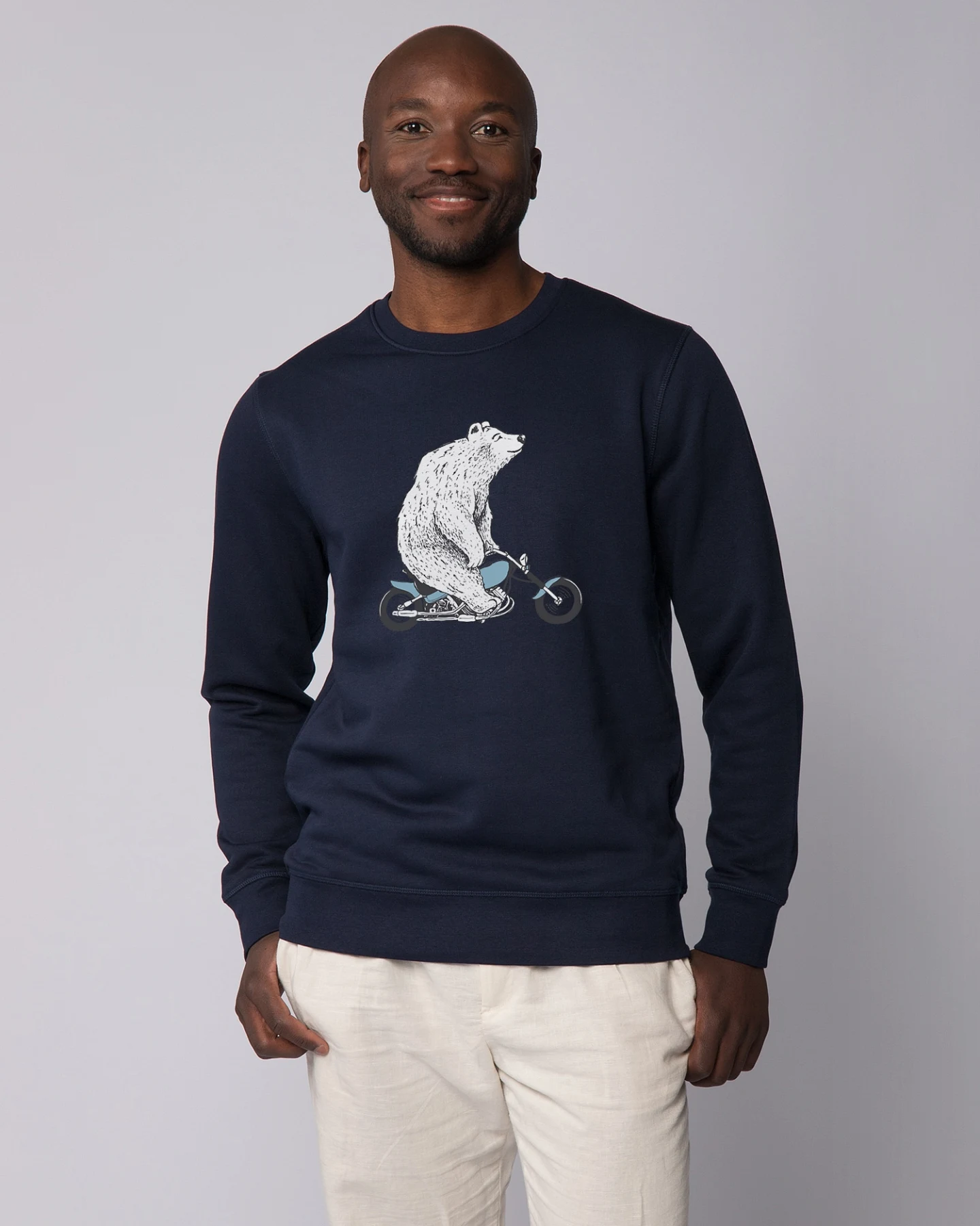 Watapparel Sweatshirt Bär auf Bike – Ansicht 2