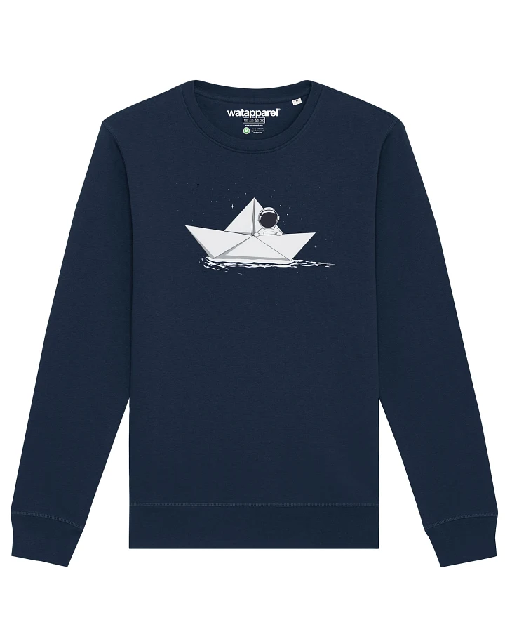 Watapparel Sweatshirt Astronaut in paper boat