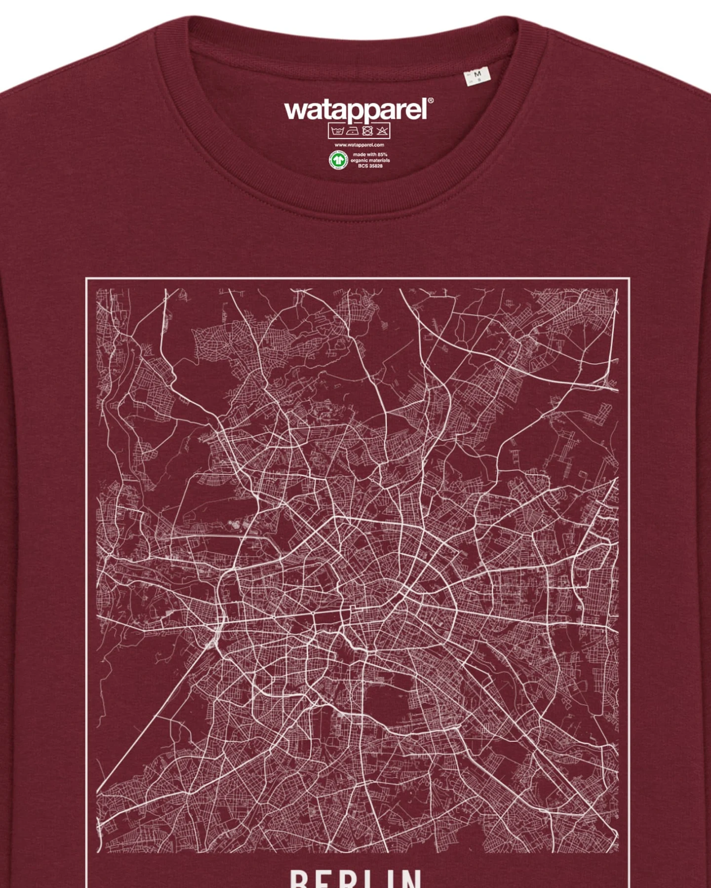 Watapparel Sweatshirt City maps Berlin Landkarte – Ansicht 3