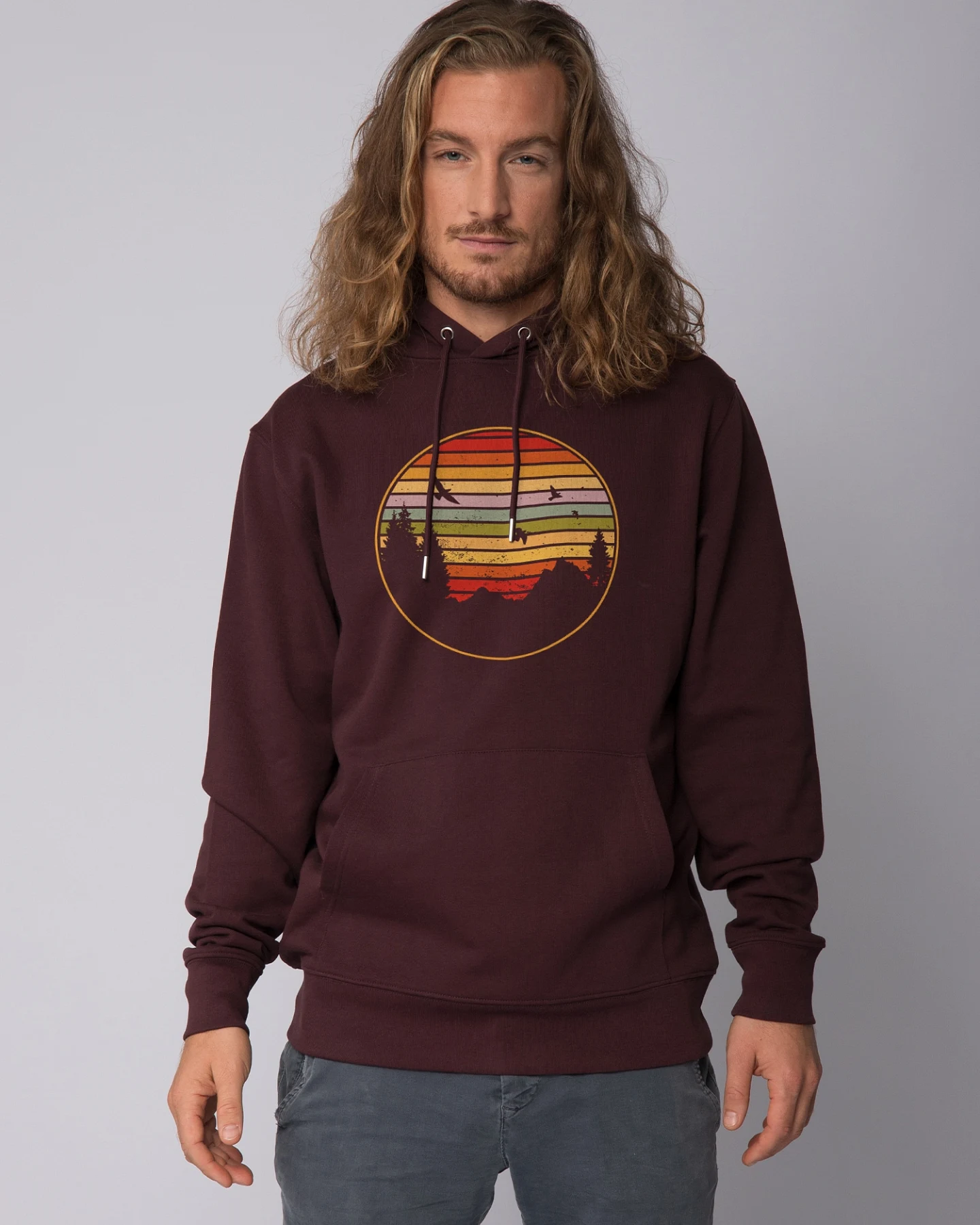 Watapparel Sweatshirt Sunset Berge & Tannen – Ansicht 2