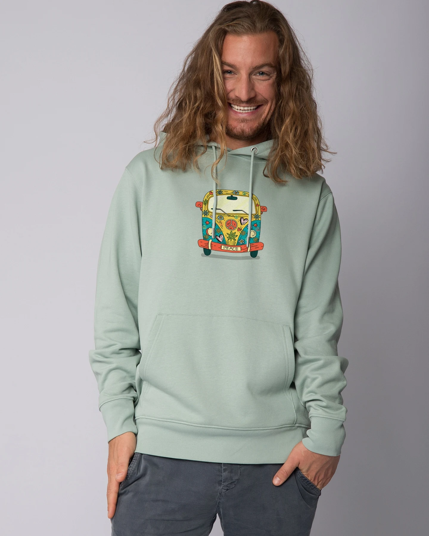 Watapparel Sweatshirt Hippies Bus – Ansicht 2