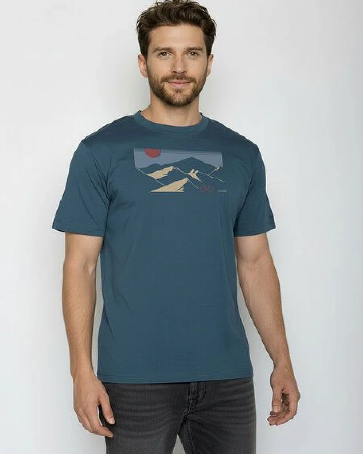 GREENBOMB Mountain Tour Fusion - Lässiges Oversize-T-Shirt aus Bio-Baumwolle / hochwertiger Print / GOTS / Fair & Vegan