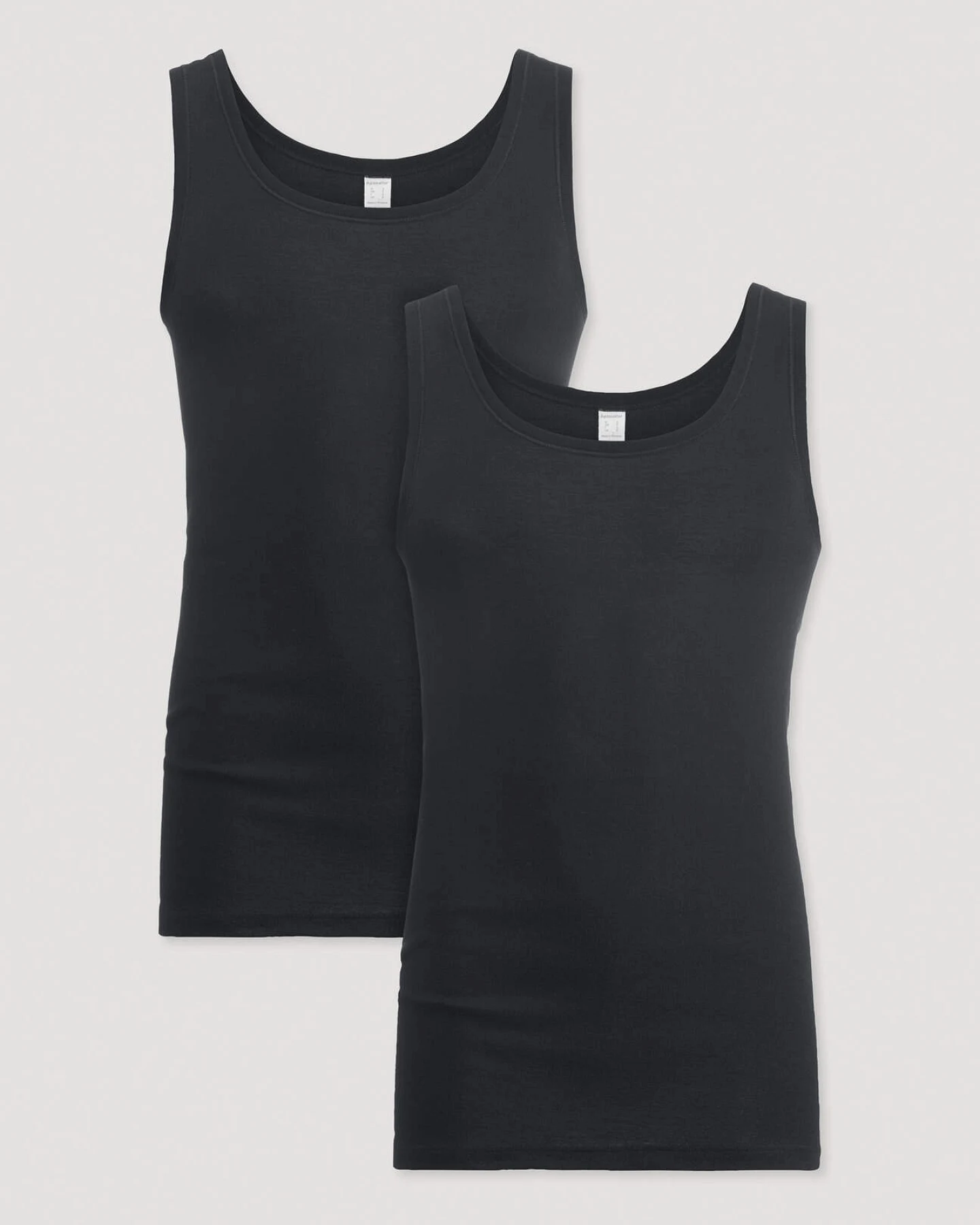hessnatur Herren Athletic Shirt PURE COTTON aus Bio-Baumwolle - schwarz - Größe 8 = XXL – Ansicht 3