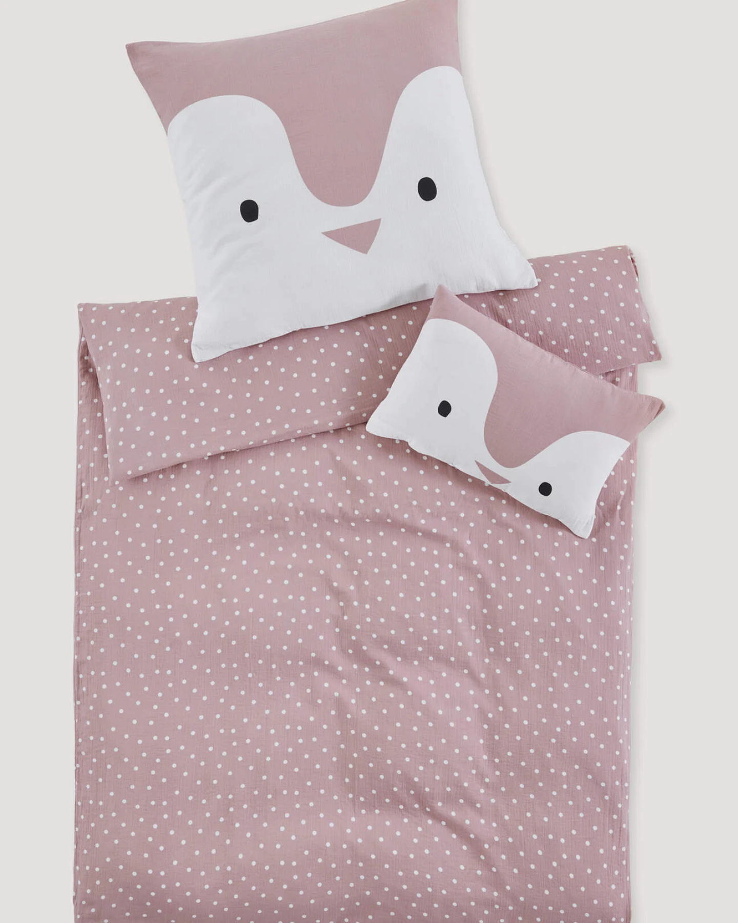 hessnatur Baby Musselin Bettwäsche Set aus Bio-Baumwolle - rosa - Größe 100x135 / 40x60 cm – Ansicht 2