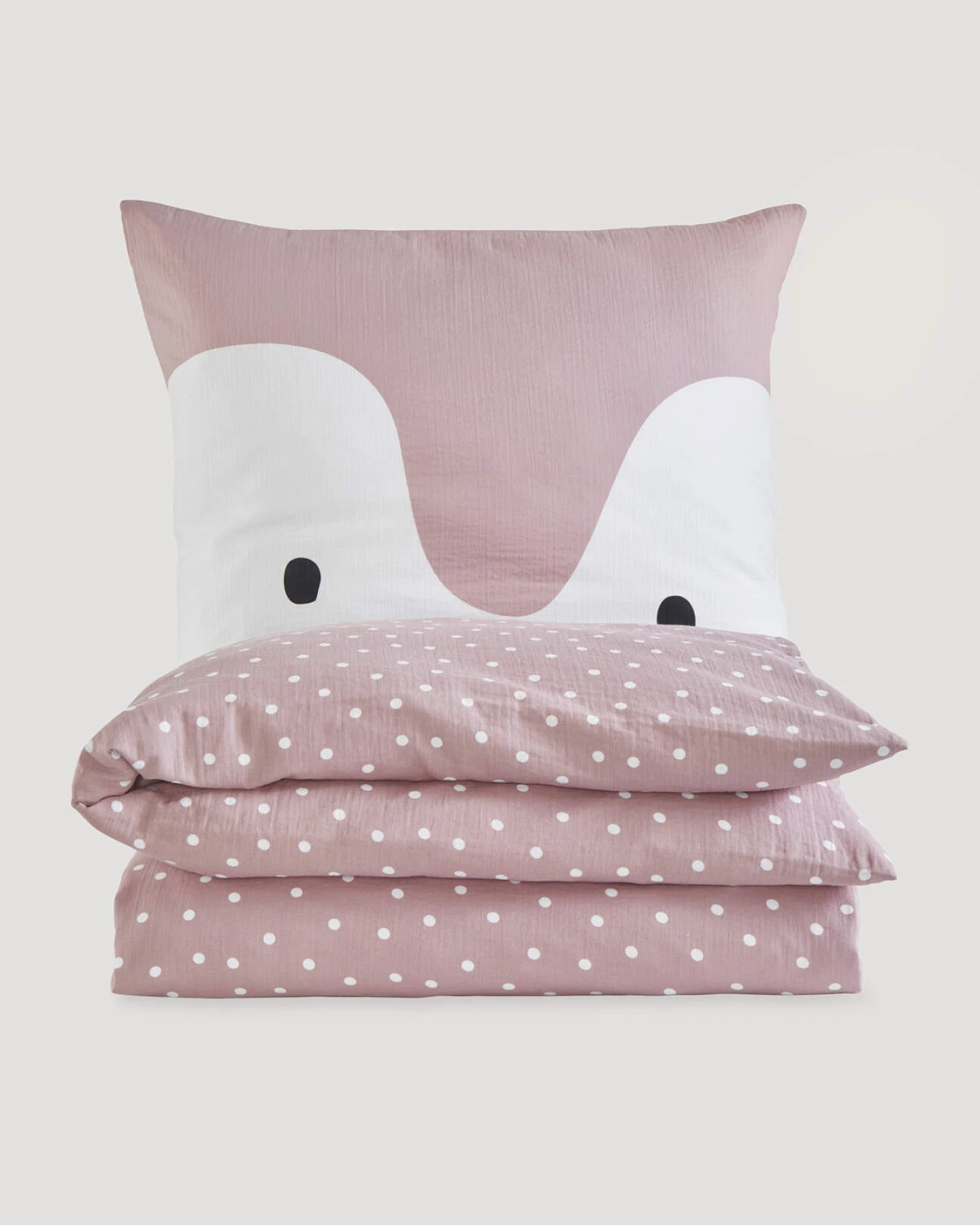 hessnatur Baby Musselin Bettwäsche Set aus Bio-Baumwolle - rosa - Größe 100x135 / 40x60 cm – Ansicht 3