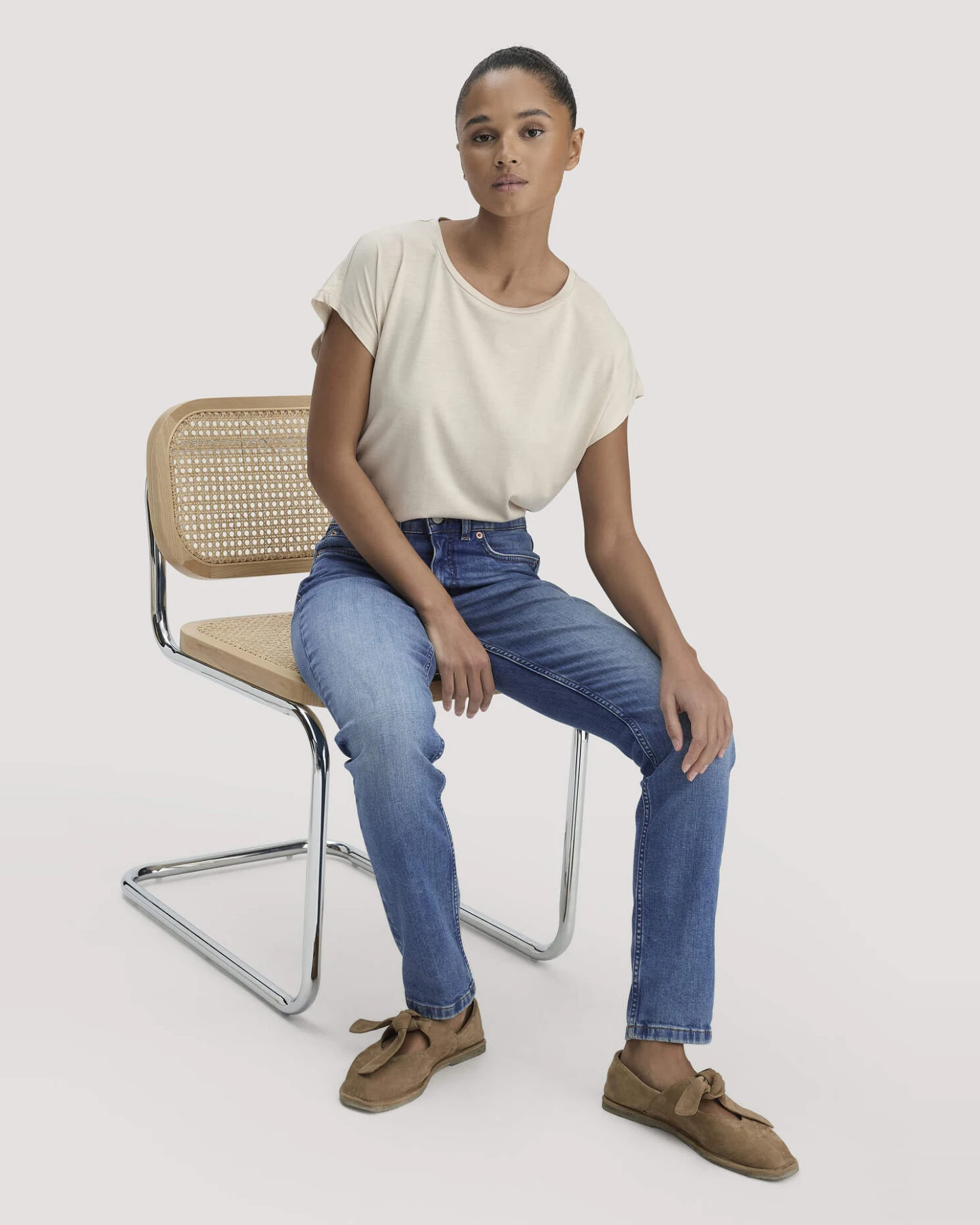 hessnatur Damen Jeans LEA Slim aus Bio-Denim - blau - Größe 25/30 – Ansicht 4