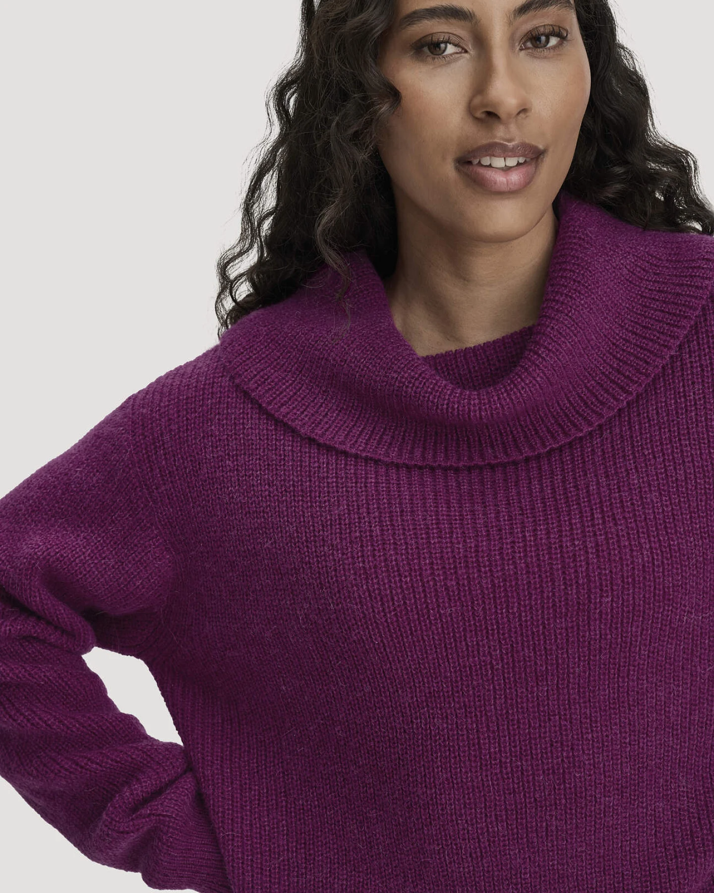 hessnatur Damen Pullover Relaxed aus Alpaka - lila - Größe XL – Ansicht 4