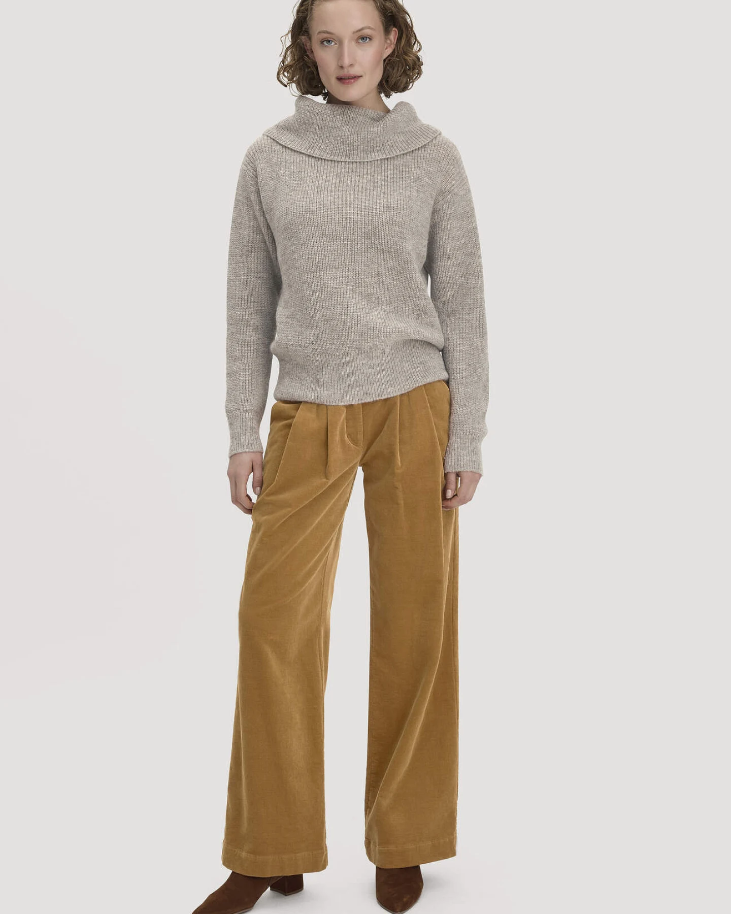 hessnatur Damen Pullover Relaxed aus Alpaka - grau - Größe S – Ansicht 2