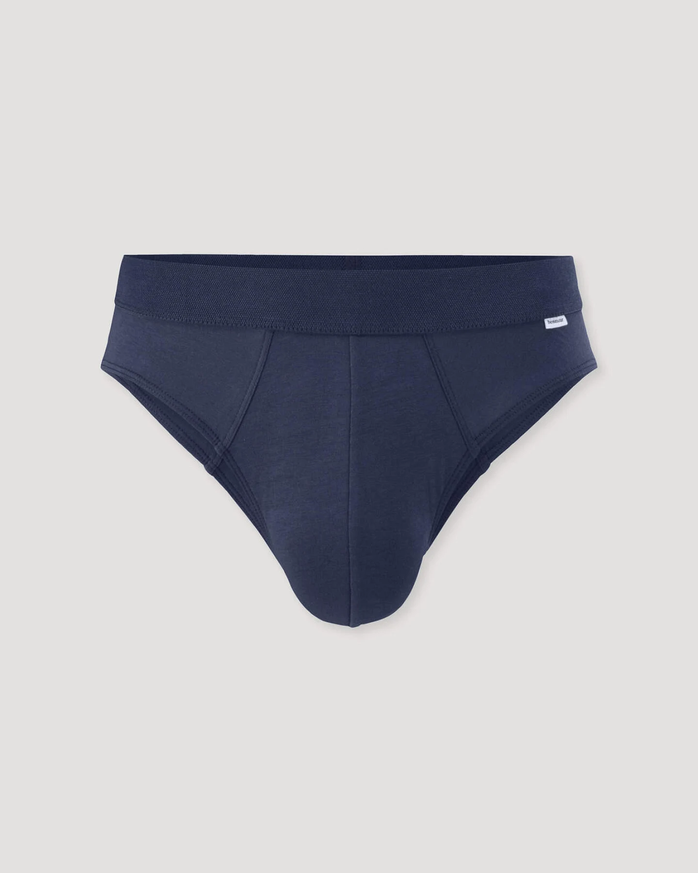 hessnatur Herren Slip Regular Cut COTTON MIX aus Bio-Baumwolle - blau - Größe 4 = S – Ansicht 3