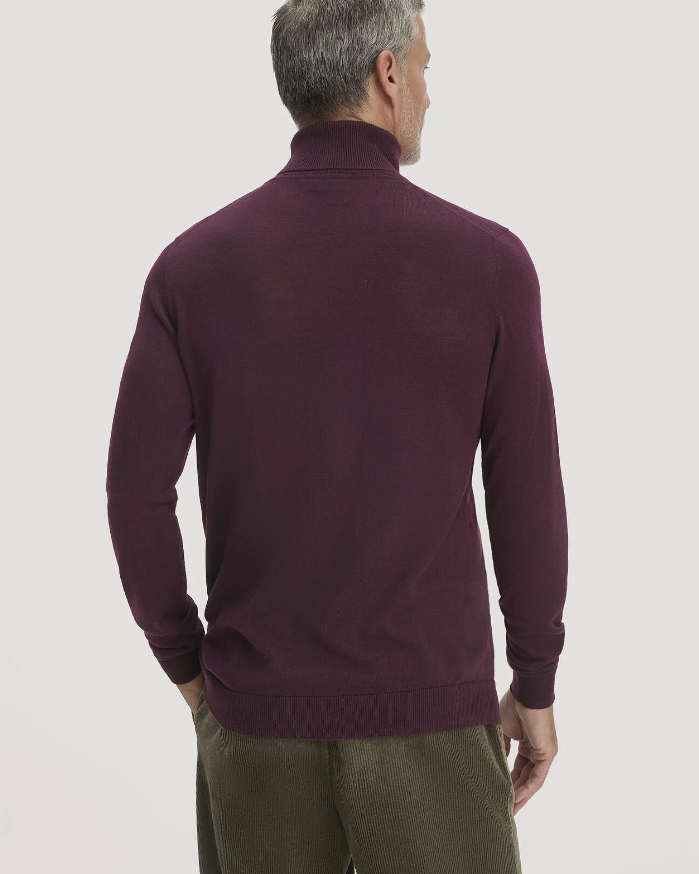 hessnatur Herren Rollkragenpullover Regular aus Bio-Merinowolle - braun - Größe L – Ansicht 3