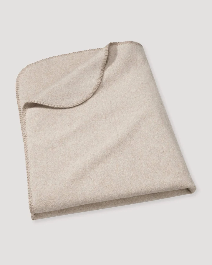 hessnatur Baby Softfleece Decke aus Bio-Baumwolle - beige - Größe 75x100 cm