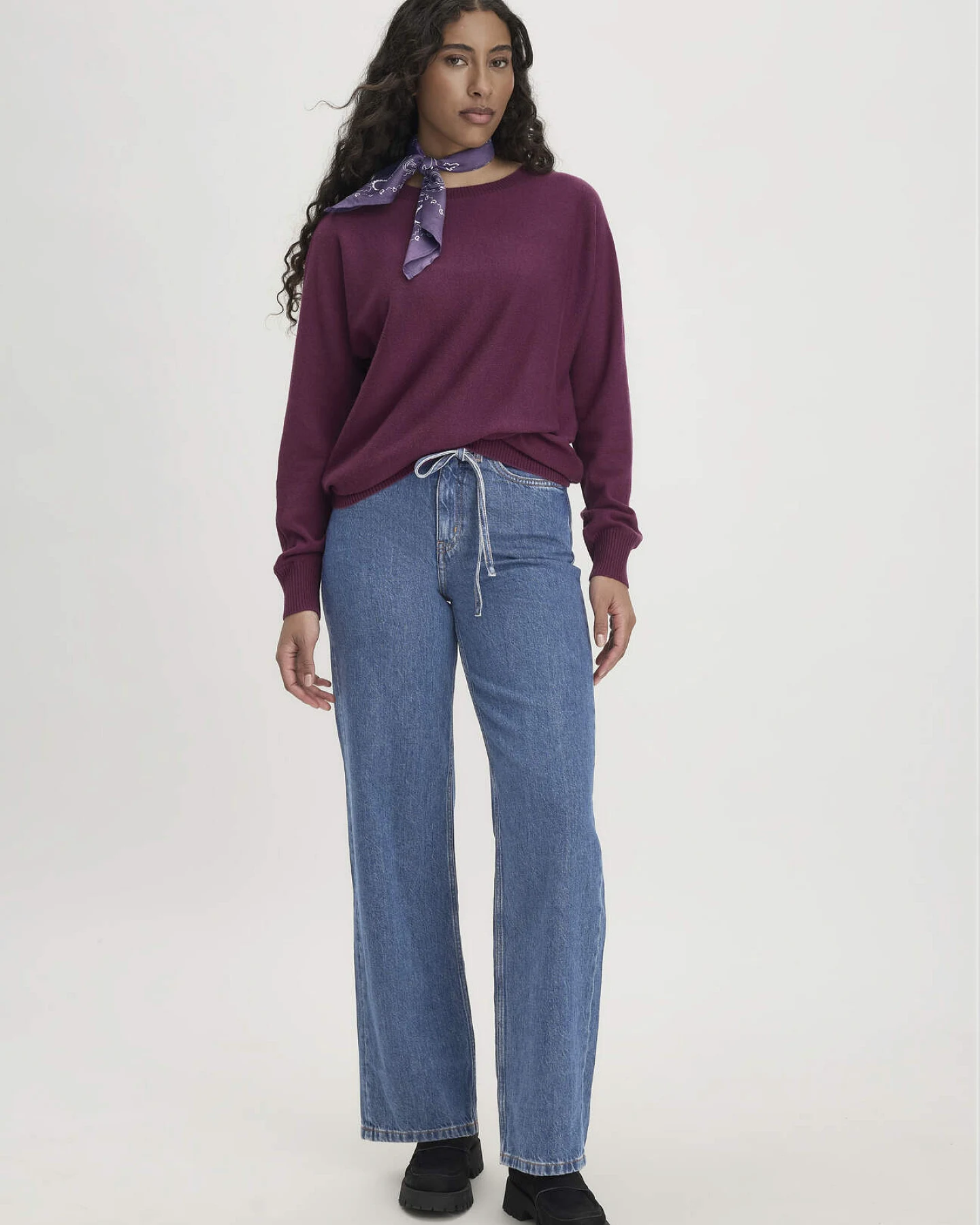 hessnatur Damen Pullover Relaxed aus Bio-Schurwolle mit Cashmere - rot - Größe XL – Ansicht 2