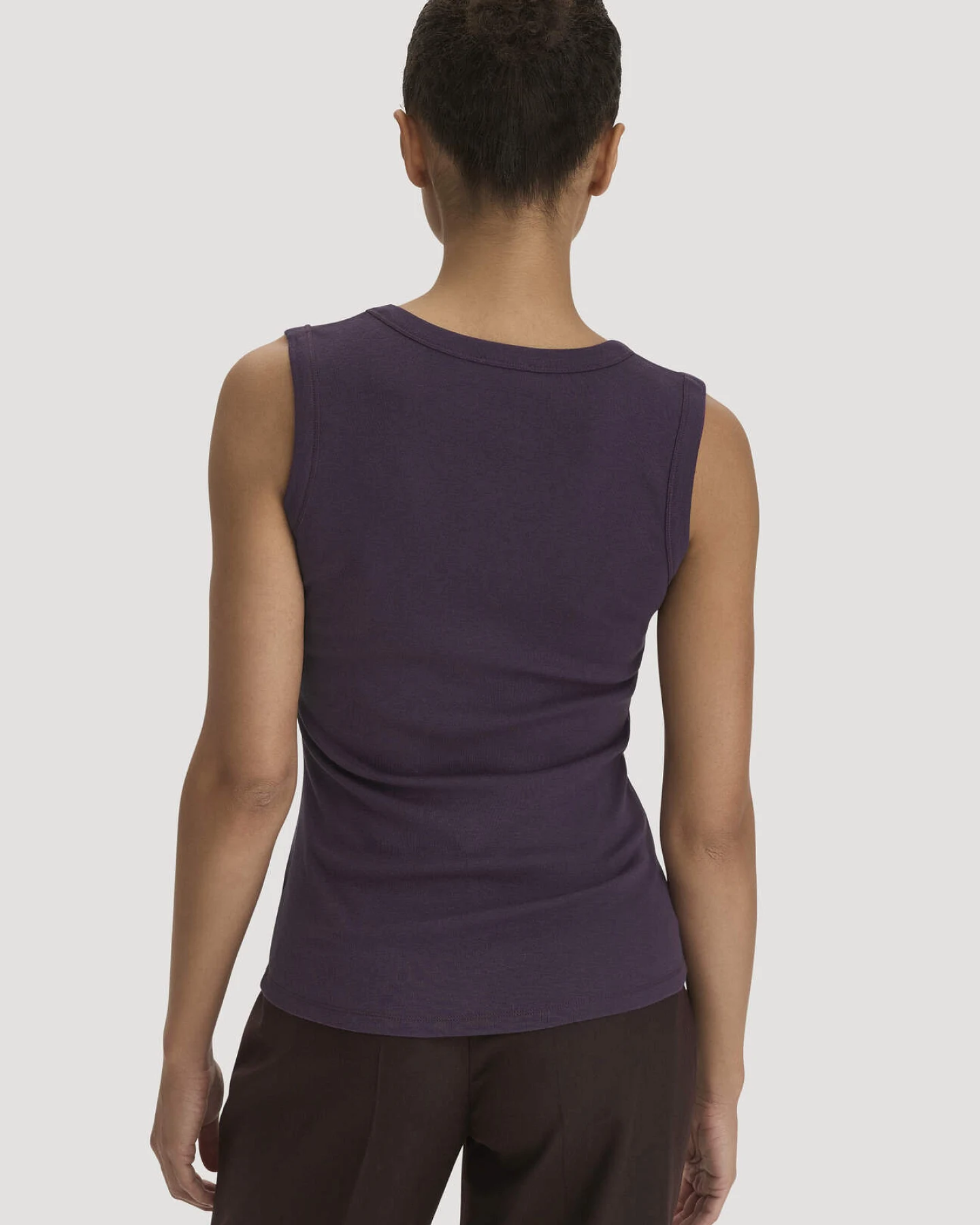 hessnatur Damen Softrib Top Fitted aus Bio-Baumwolle und TENCEL™ Modal - lila - Größe 34 – Ansicht 3