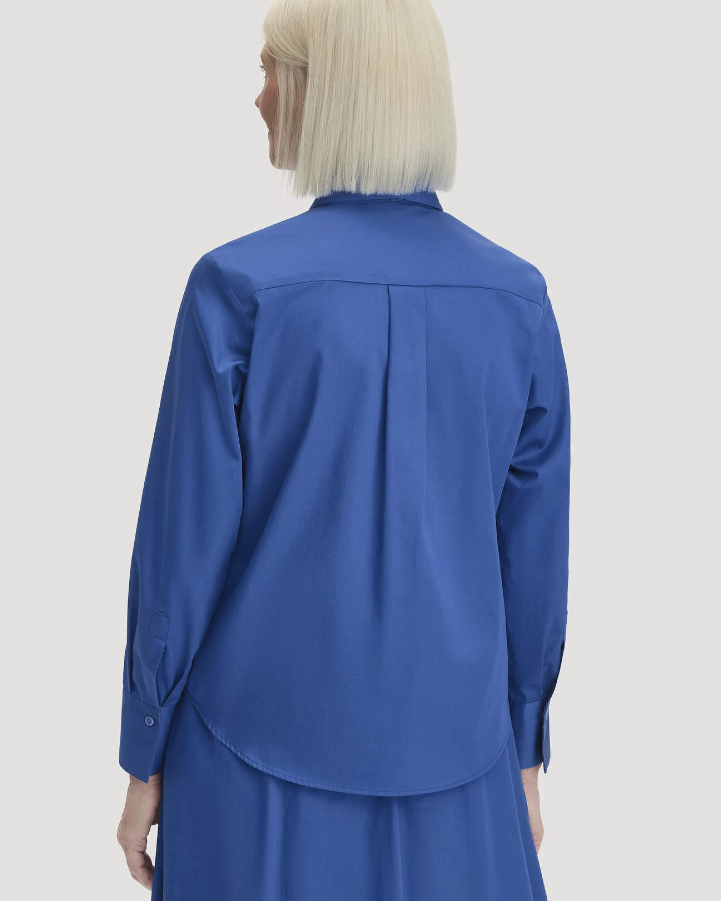 hessnatur Damen Bluse Relaxed aus Bio-Baumwolle - blau - Größe 46 – Ansicht 3