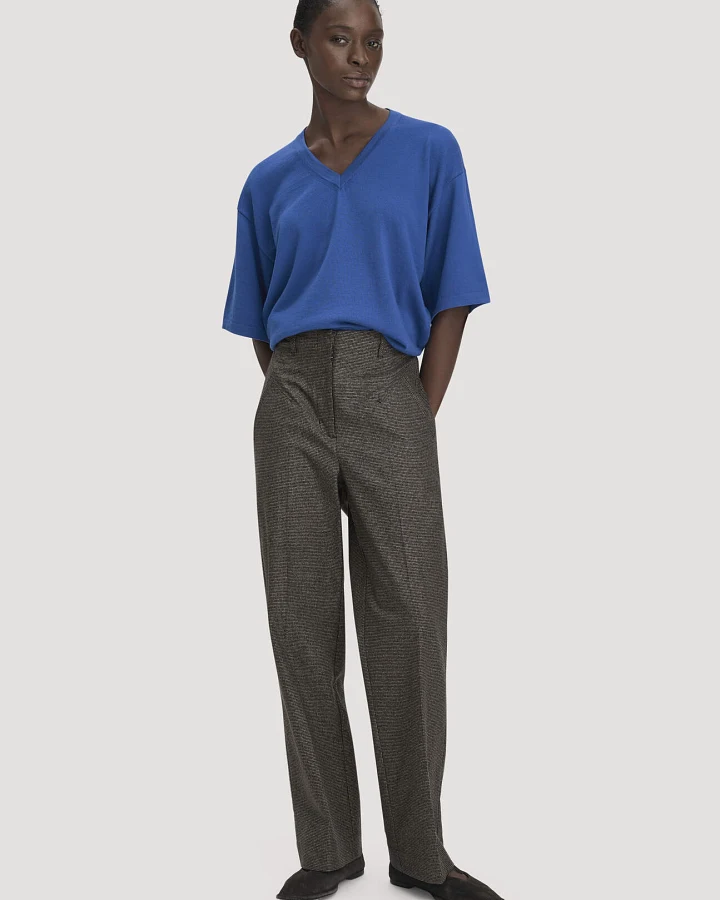 hessnatur Damen Hose Straight Leg aus Bio-Baumwolle - schwarz - Größe 44