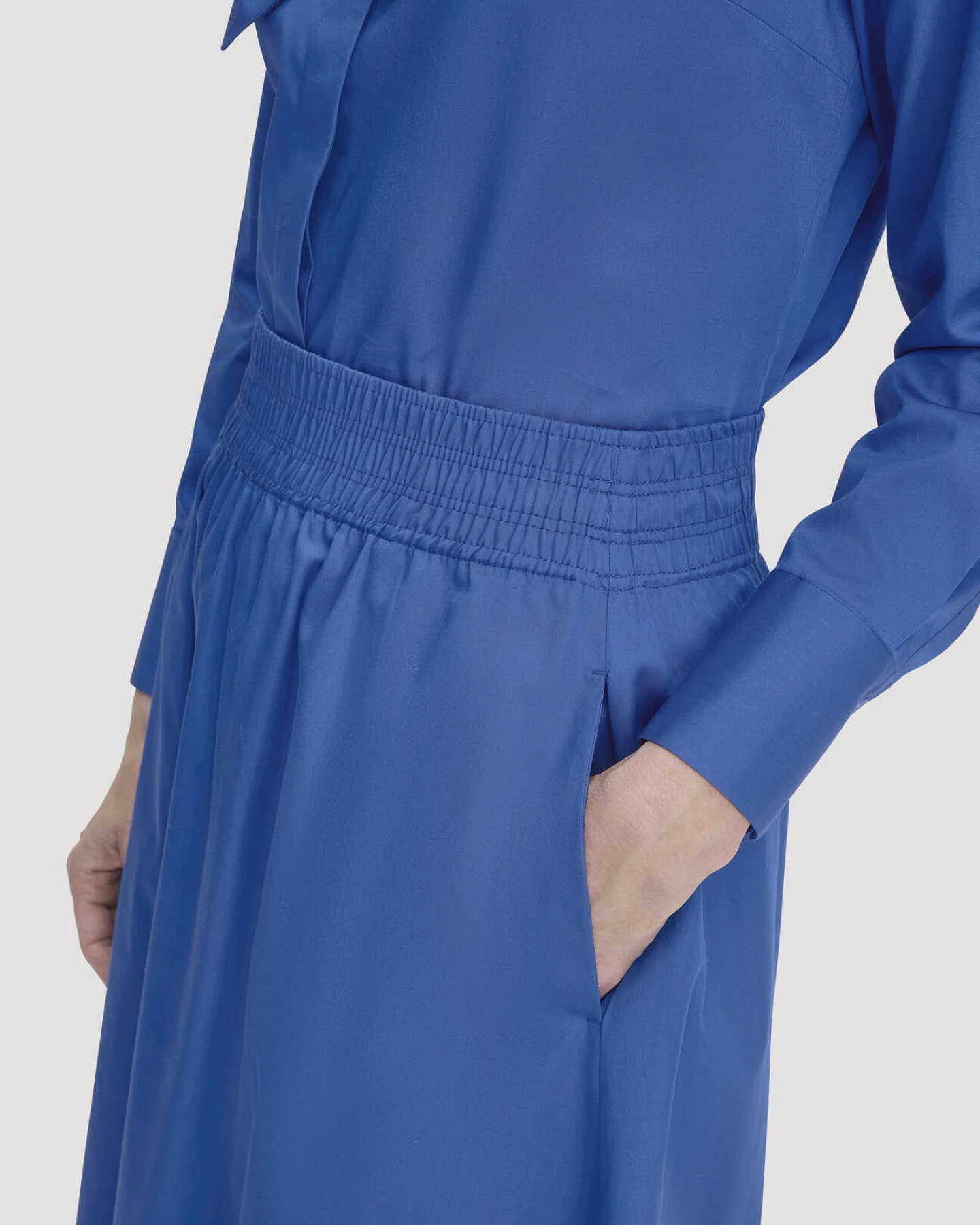 hessnatur Damen Midi Rock aus Bio-Baumwolle - blau - Größe 40 – Ansicht 3