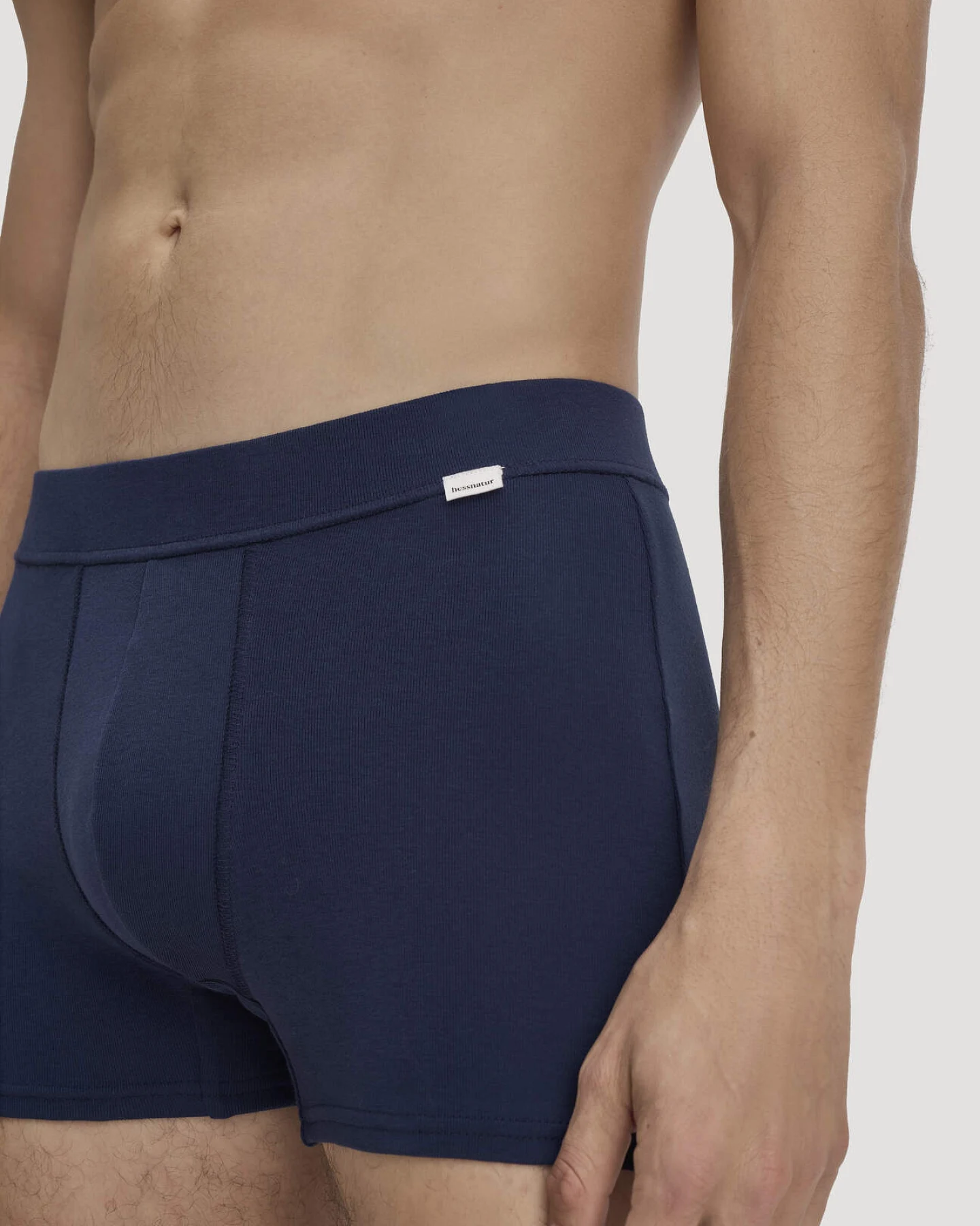 hessnatur Herren Pants Regular Cut im 2er-Pack PURE NATURE aus Bio-Baumwolle - blau - Größe 5 = M – Ansicht 2