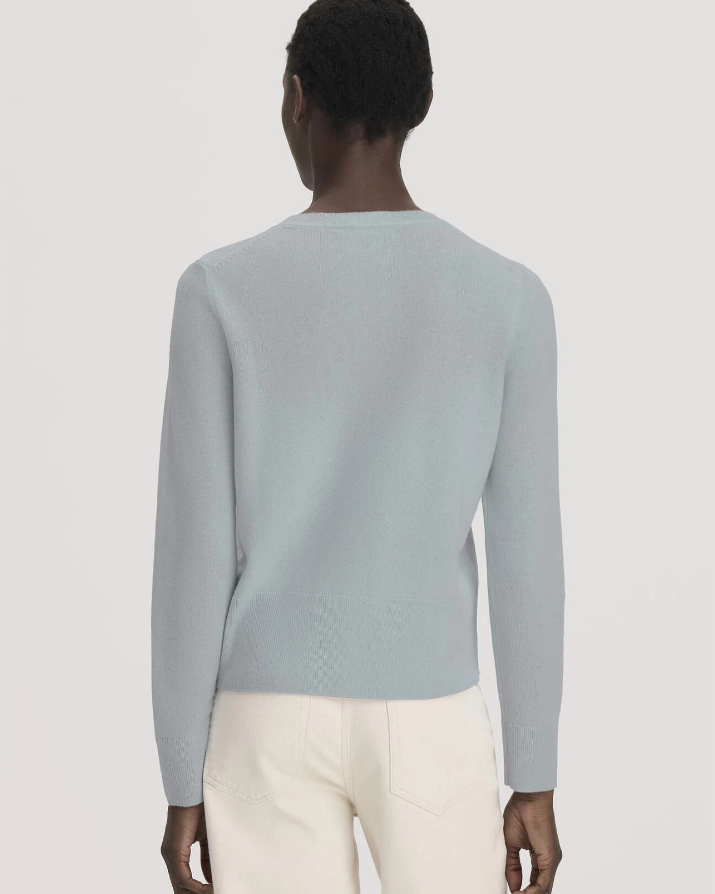 hessnatur Damen Strick Jacke Regular BETTER RECYCLING aus Cashmere - blau - Größe S – Ansicht 3