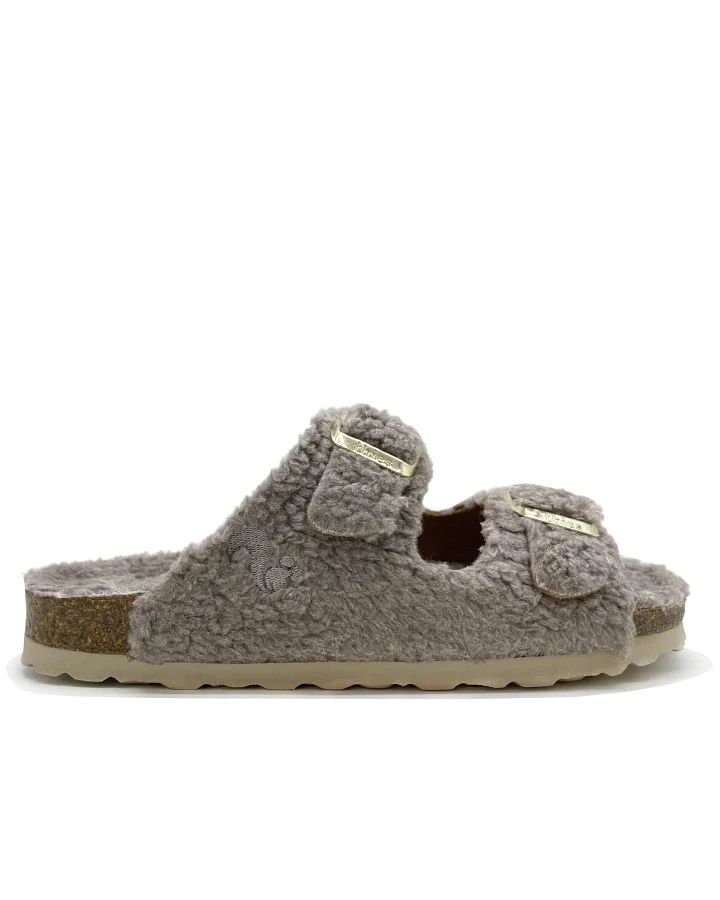 thies Damen vegan Sandale Eco Teddy Taupe