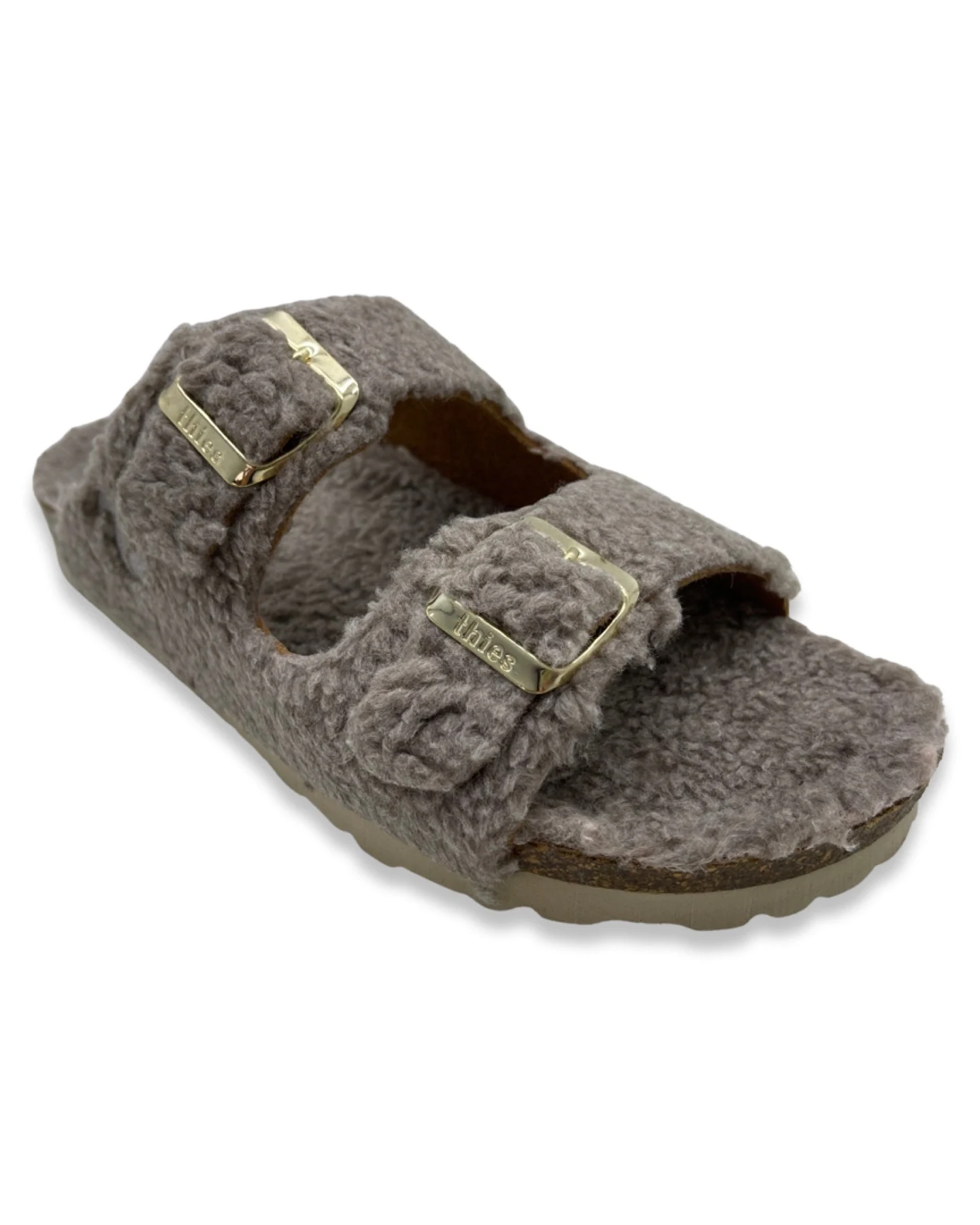 thies Damen vegan Sandale Eco Teddy Taupe – Ansicht 2