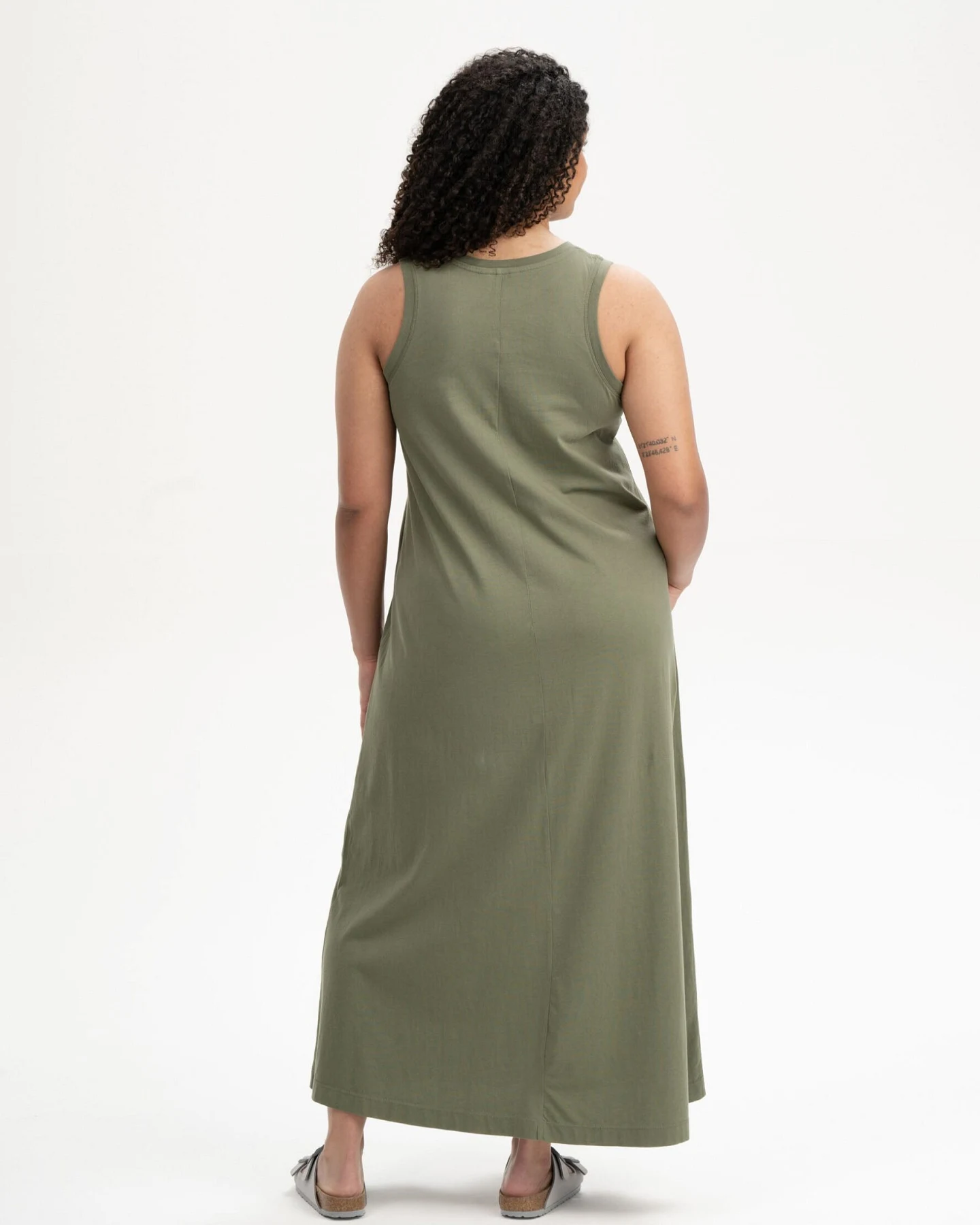 MELA Damen vegan Maxikleid Mahika Thymian – Ansicht 2