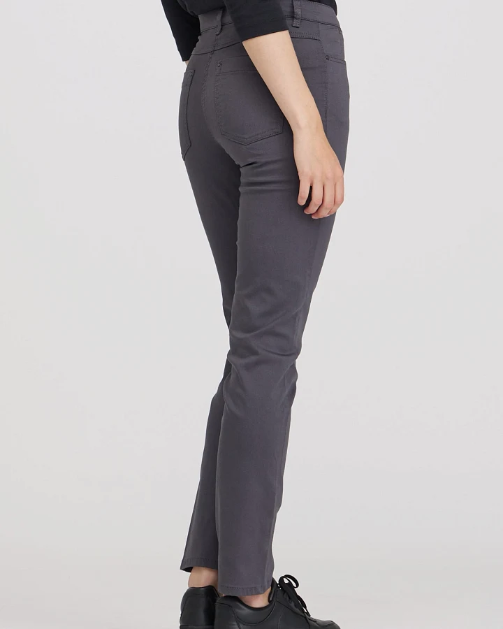 LAURIE Damen vegan Hose Charlotte Regular Ml Anthrazitgrau