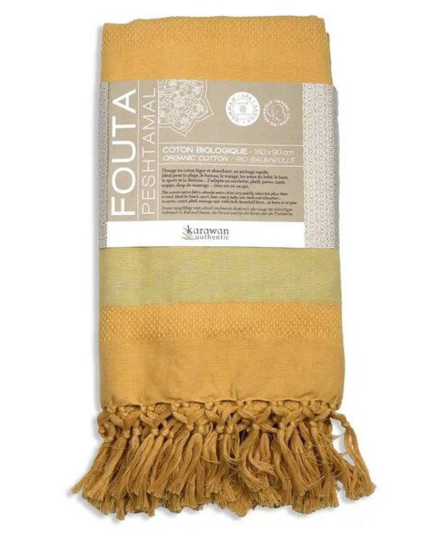 Karawan authentic Fouta DHOTI GARDEN aus Bio-Baumwolle, 90 x 160 cm – Ansicht 3