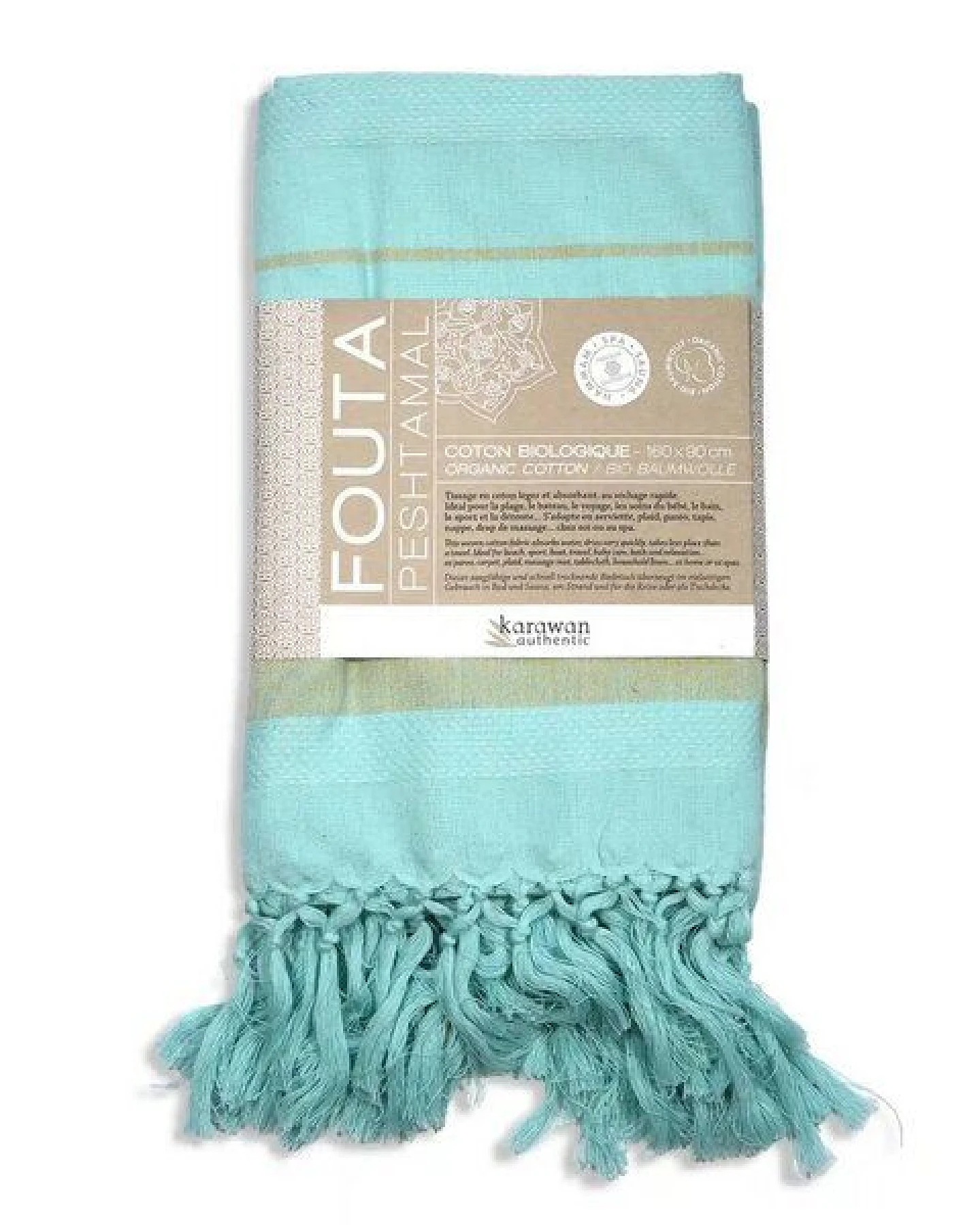 Karawan authentic Fouta DHOTI GARDEN aus Bio-Baumwolle, 90 x 160 cm – Ansicht 4