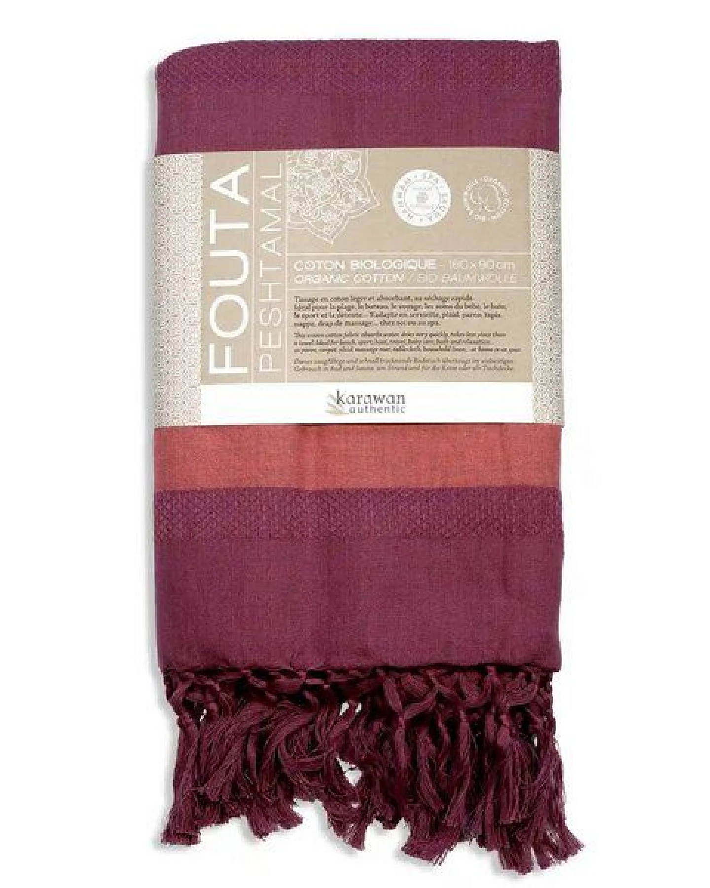 Karawan authentic Fouta DHOTI GARDEN aus Bio-Baumwolle, 90 x 160 cm – Ansicht 2