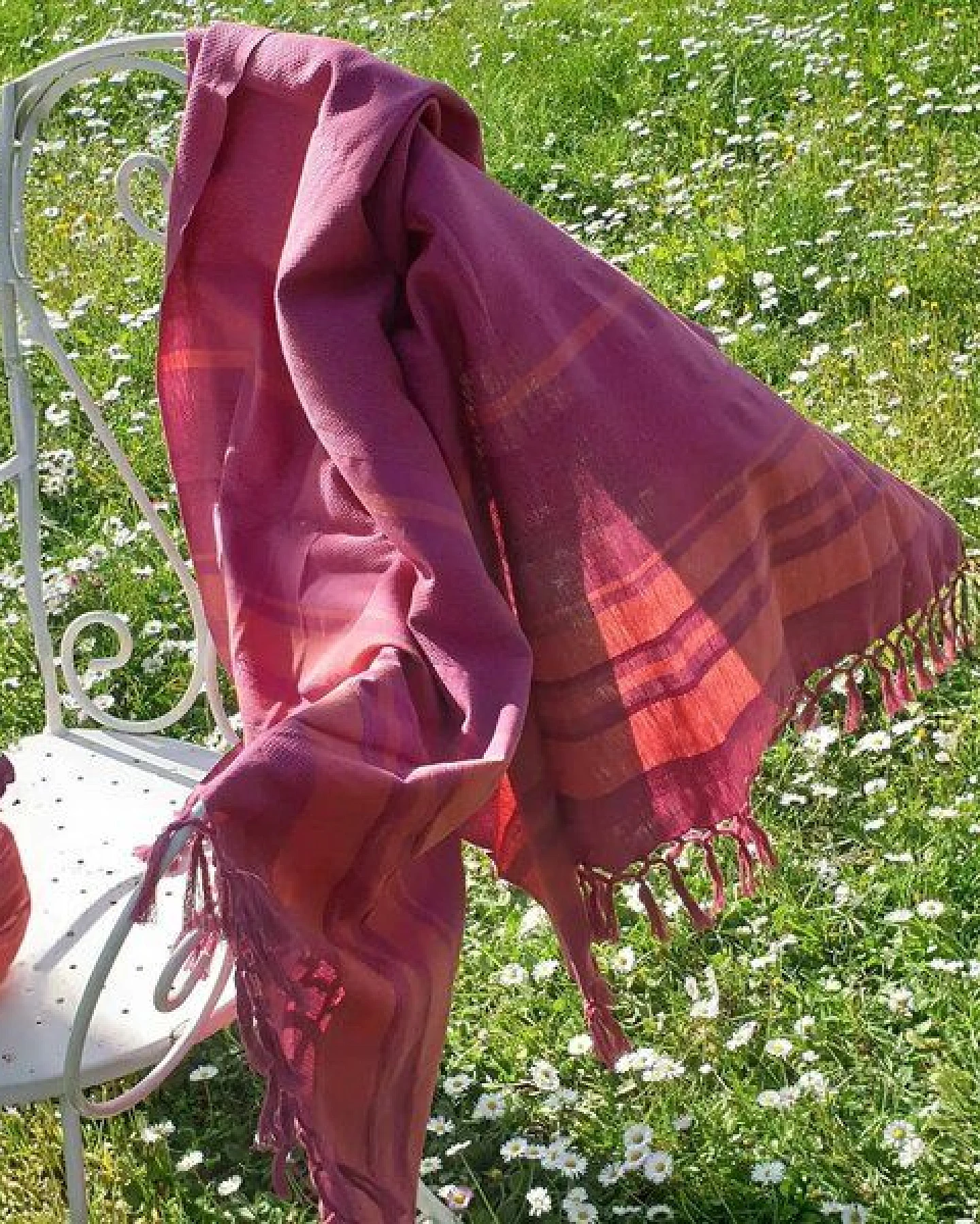 Karawan authentic Fouta DHOTI GARDEN aus Bio-Baumwolle, 90 x 160 cm – Ansicht 4