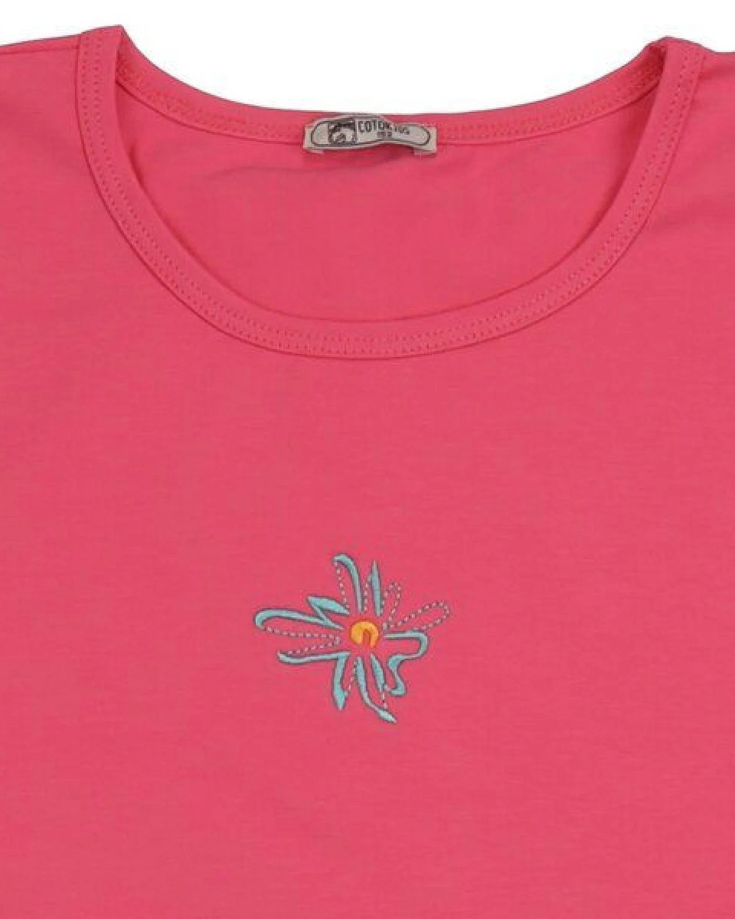 Cotokids Kinder T-Shirt pink mit Blumenmotiv aus Bio-Baumwolle – Walkiddy – Ansicht 3