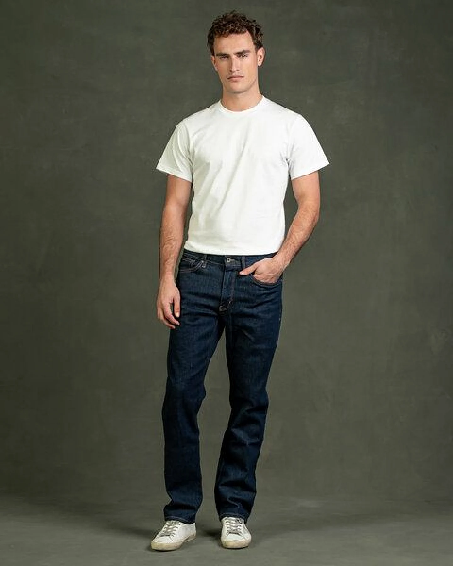 Kuyichi Herren Jeans SCOTT Straight mit regenerativer Baumwolle (Dark rinse) – Ansicht 2
