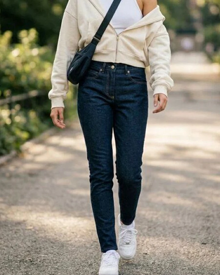 Will's Vegan Shop Klassische Jeans aus recyceltem Denim mit geradem Bein