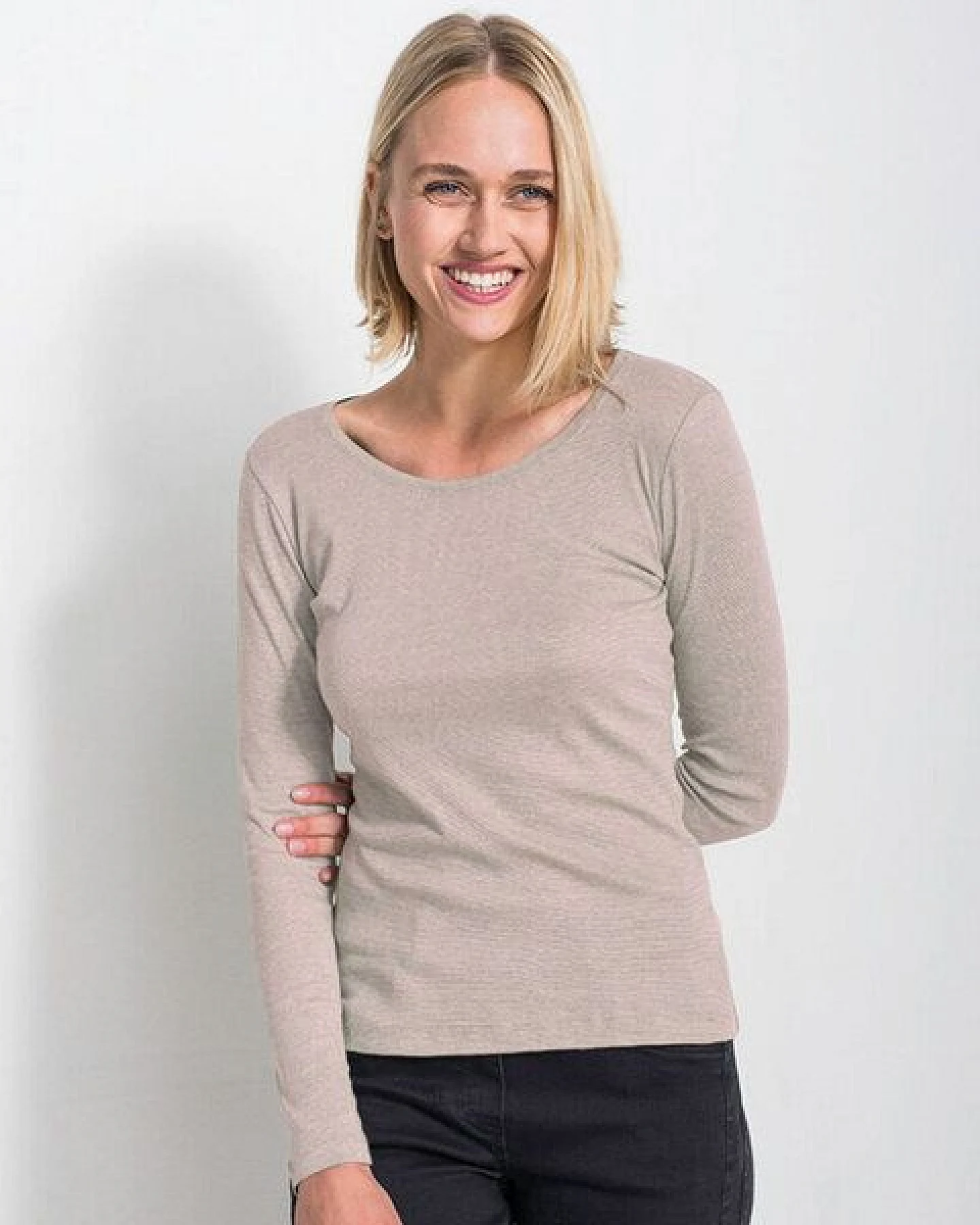 Alma & Lovis Longsleeve Melange Shirt – Ansicht 2