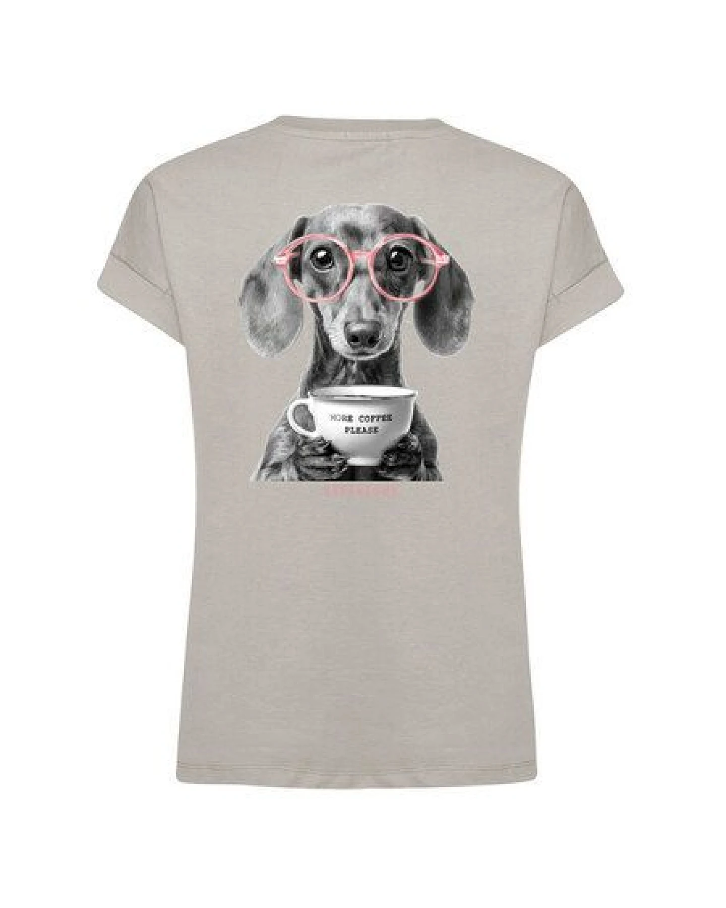 GREENBOMB Dog Coffee Loony - Sportliches T-Shirt aus Bio-Baumwolle mit Rollup Sleeve / hochwertiger Print / GOTS / Fair & Vegan – Ansicht 3