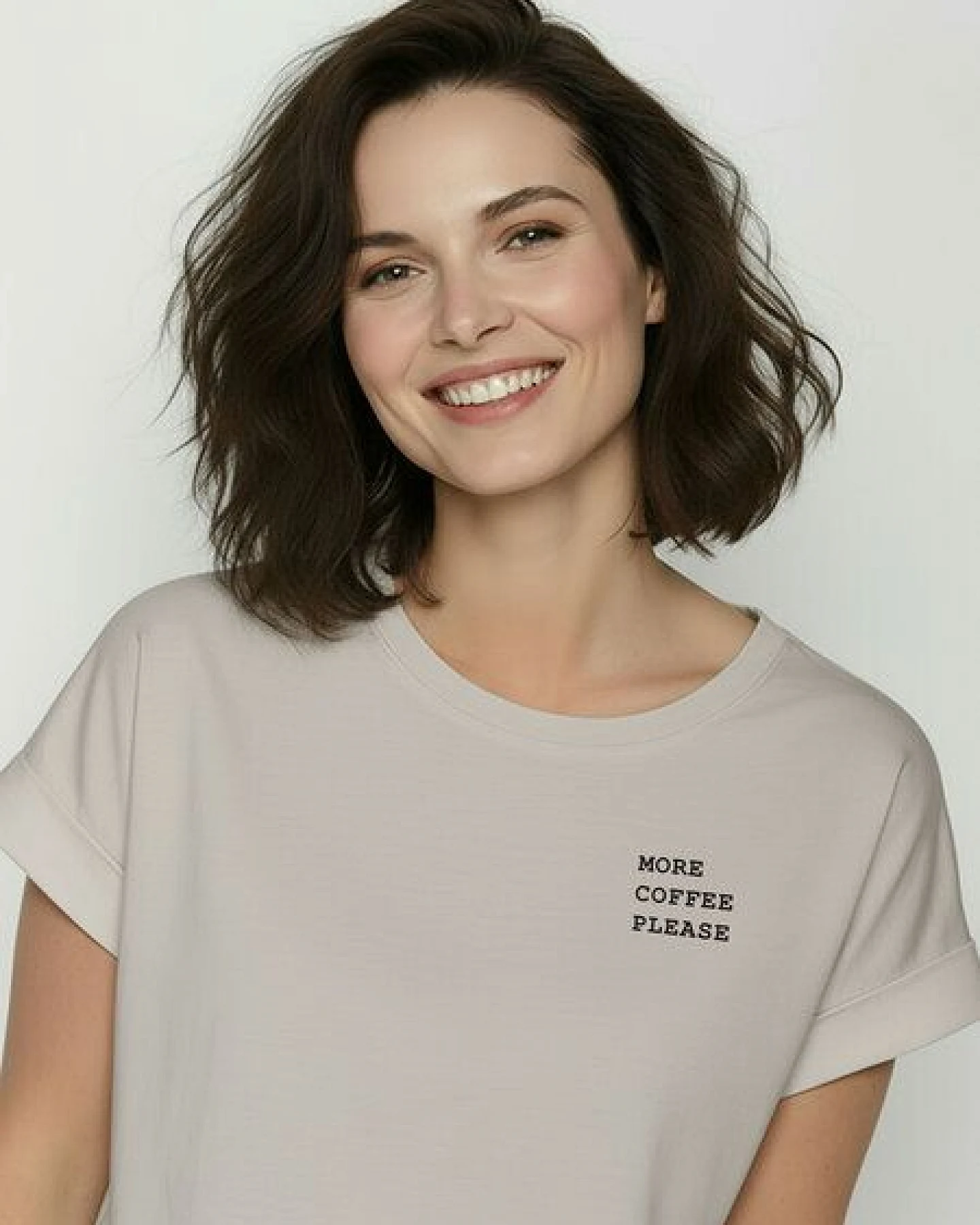GREENBOMB Dog Coffee Loony - Sportliches T-Shirt aus Bio-Baumwolle mit Rollup Sleeve / hochwertiger Print / GOTS / Fair & Vegan – Ansicht 4