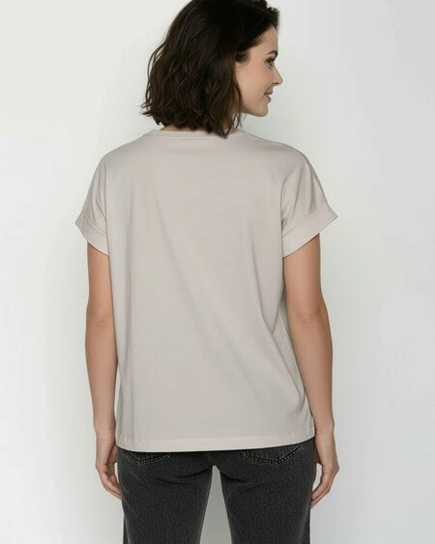 GREENBOMB Leafline Loony - Sportliches T-Shirt aus Bio-Baumwolle mit Rollup Sleeve / hochwertiger Print / GOTS / Fair & Vegan – Ansicht 4