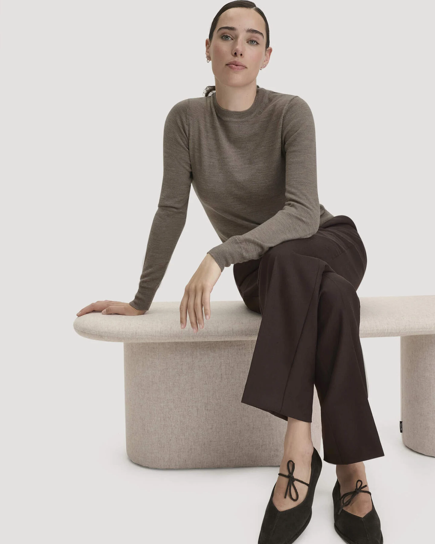 hessnatur Damen Pullover Regular aus Bio-Merinowolle - lila - Größe S – Ansicht 4