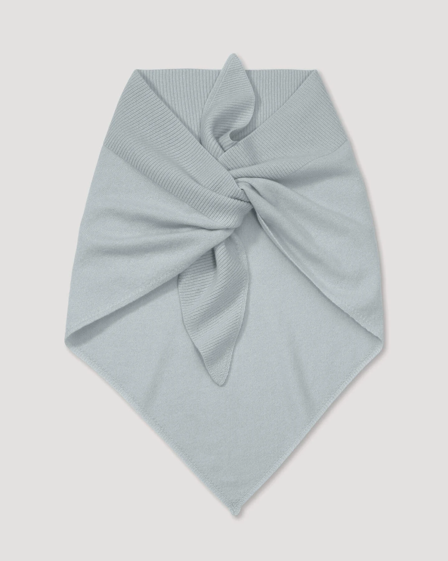 hessnatur Damen Dreieckstuch BETTER RECYCLING aus Cashmere - blau - Größe 57x125 cm – Ansicht 2