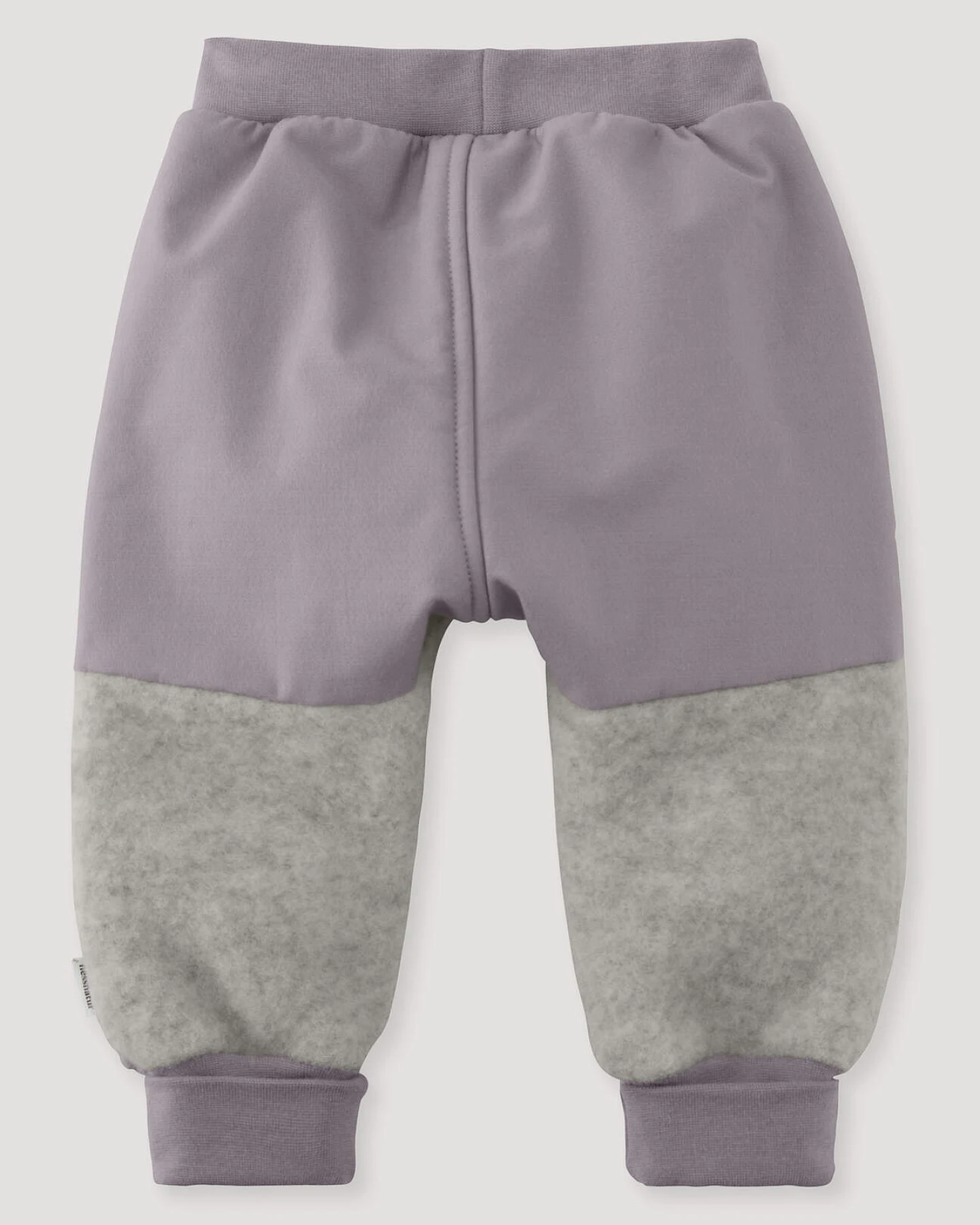 hessnatur Baby Wollfleece Hose mit Softshell aus Bio-Merinowolle - grau - Größe 62/68 – Ansicht 2