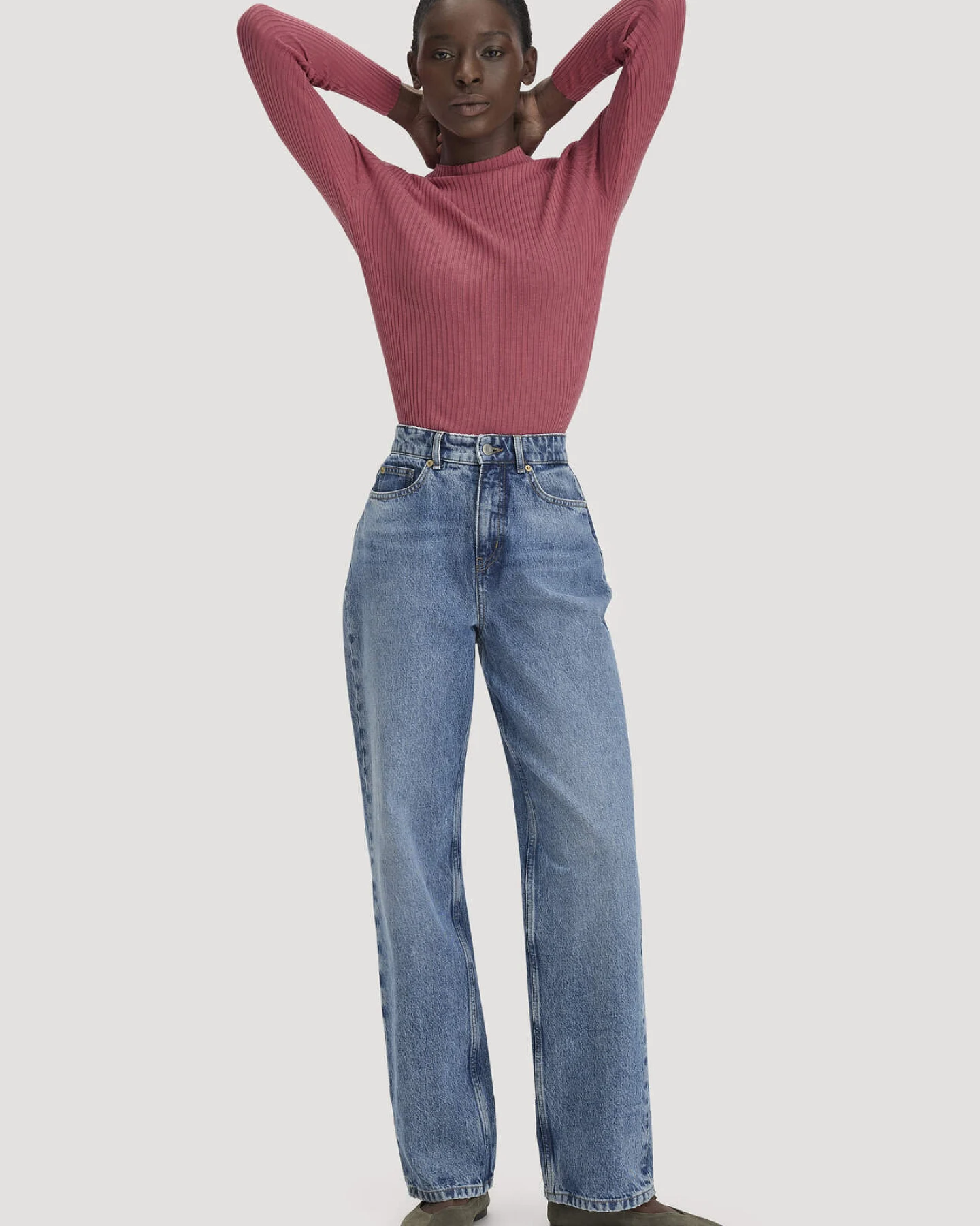 hessnatur Damen Strick Pullover Fitted aus TENCEL™ Lyocell mit Bio-Baumwolle - rot - Größe XL – Ansicht 2